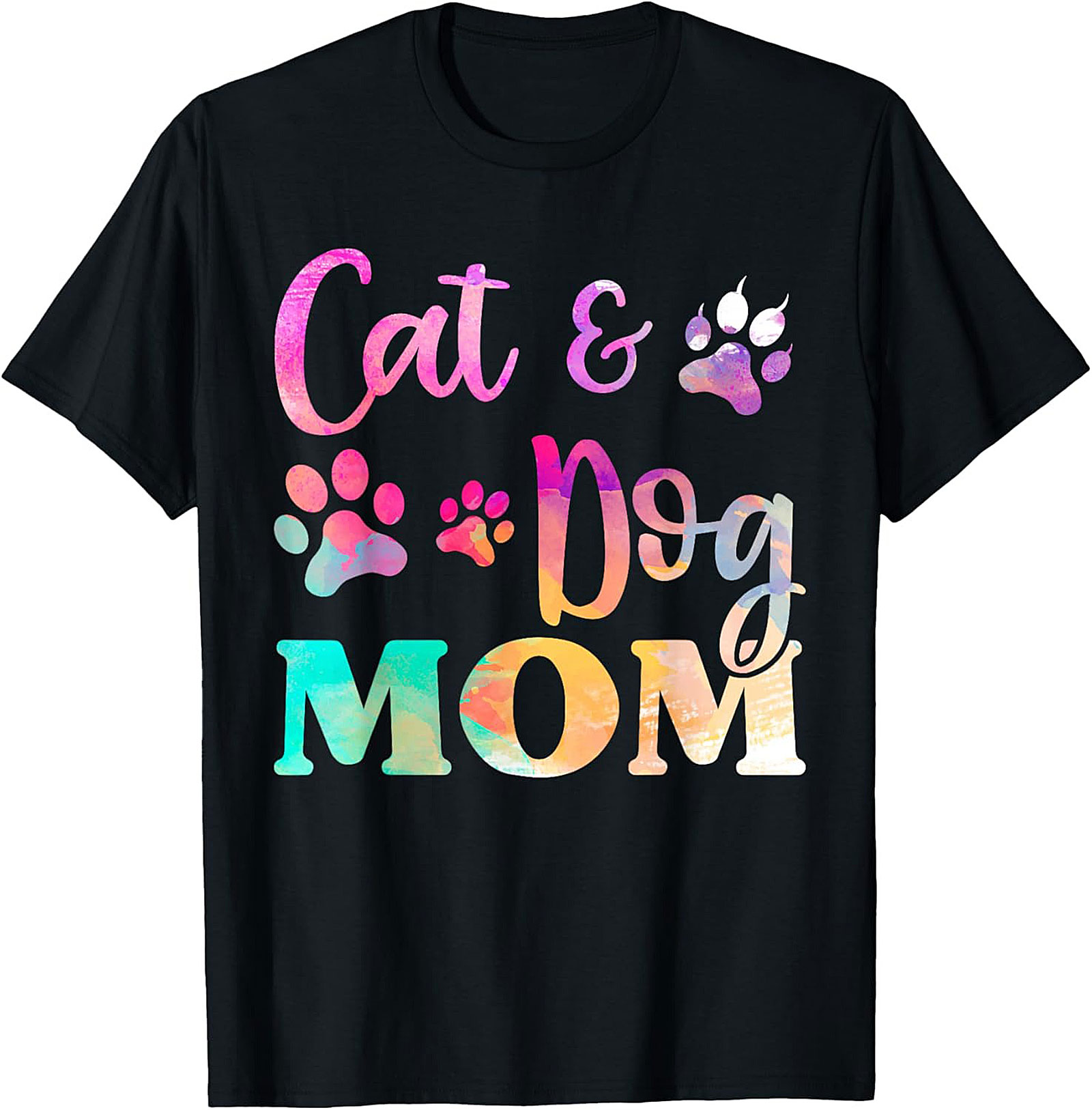 Cat and Dog Mom T-shirt Funny Fur Mom Graphic Tee