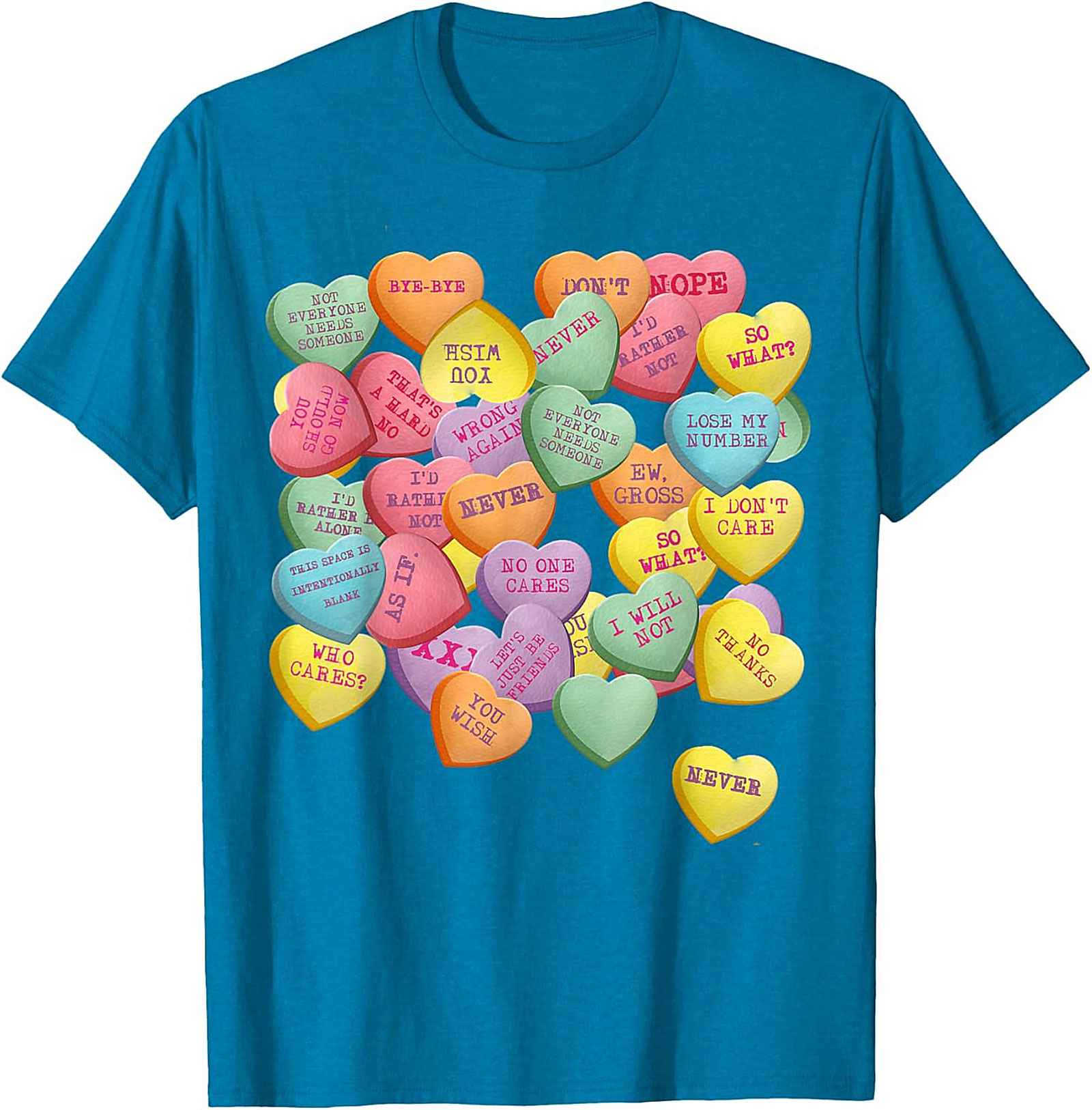 Sarcastic Conversation Heart T-shirt Funny Anti-Valentine Tee