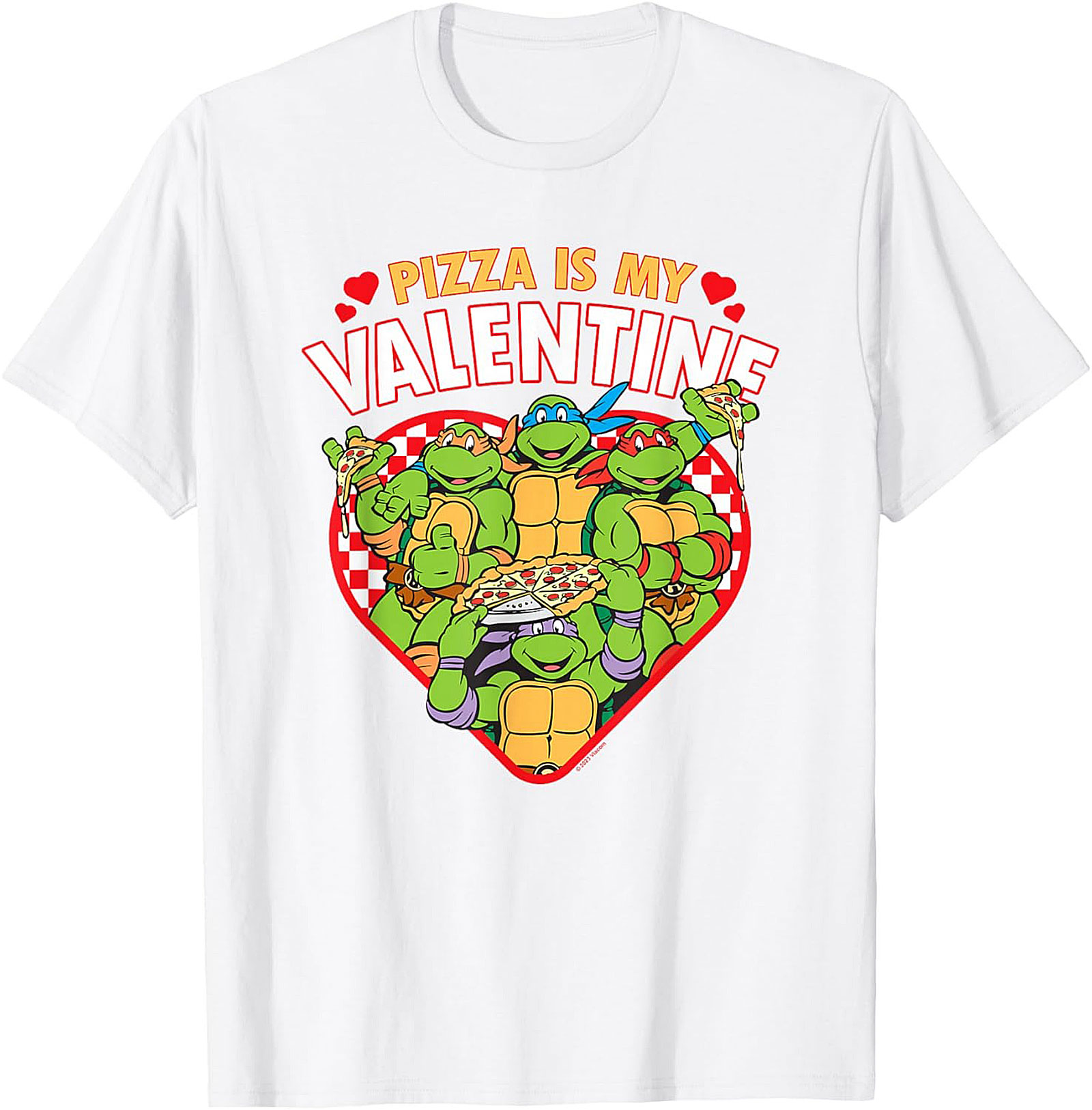 Ninja Turtles Pizza Valentine T-Shirt Funny TMNT Tee