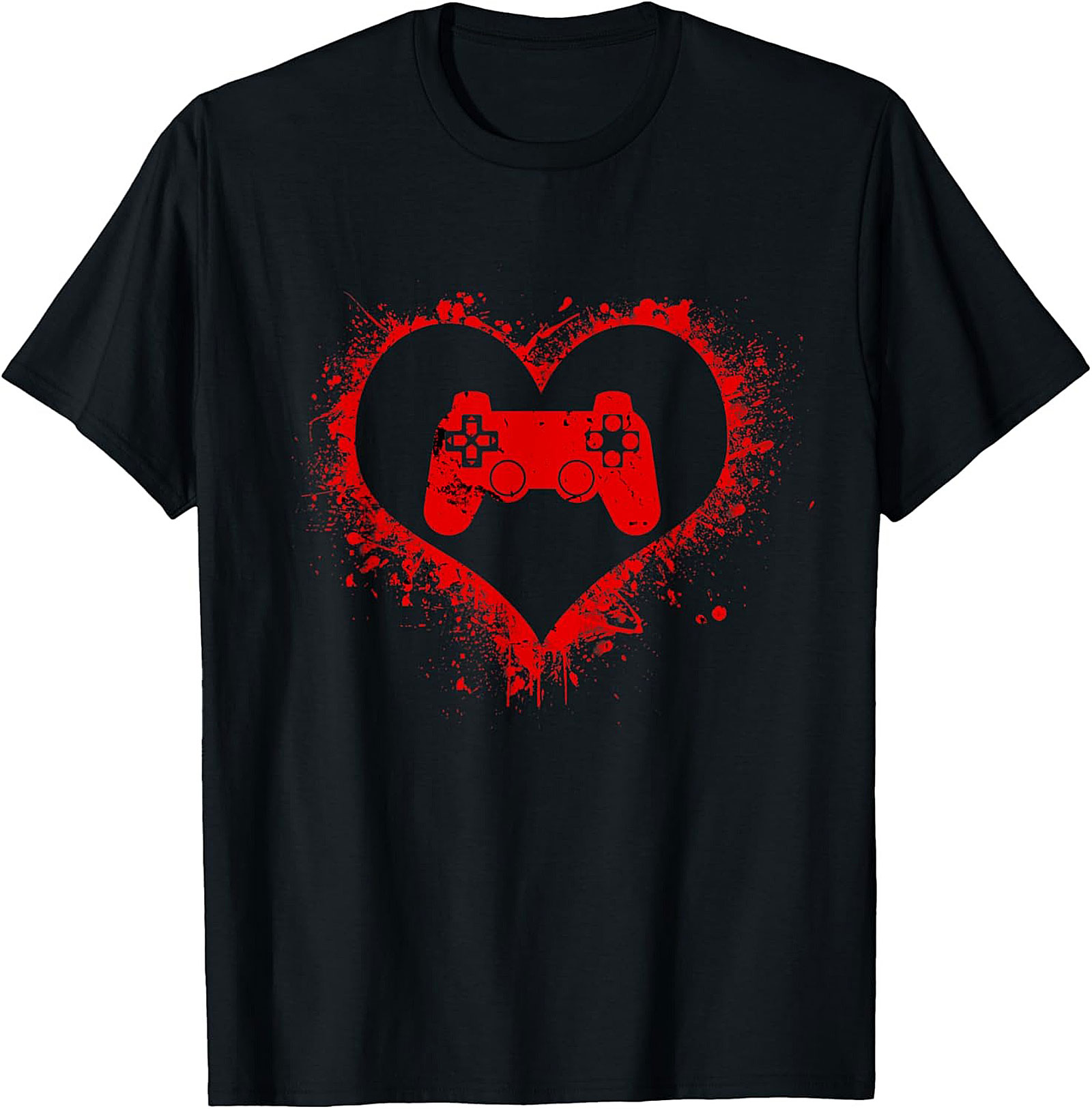 Gamer Love Graphic Tee |Distressed Controller Unisex Shirt