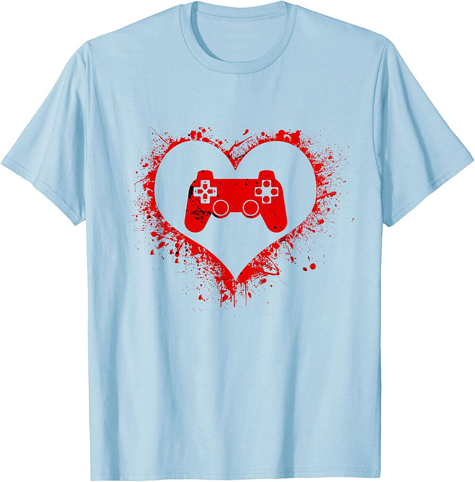 Gamer Love Graphic Tee |Distressed Controller Unisex Shirt