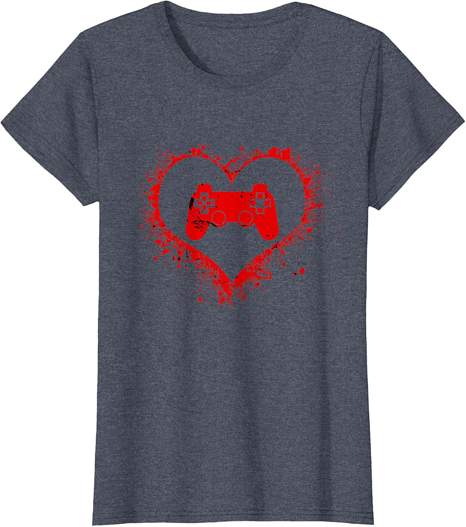 Gamer Love Graphic Tee |Distressed Controller Unisex Shirt