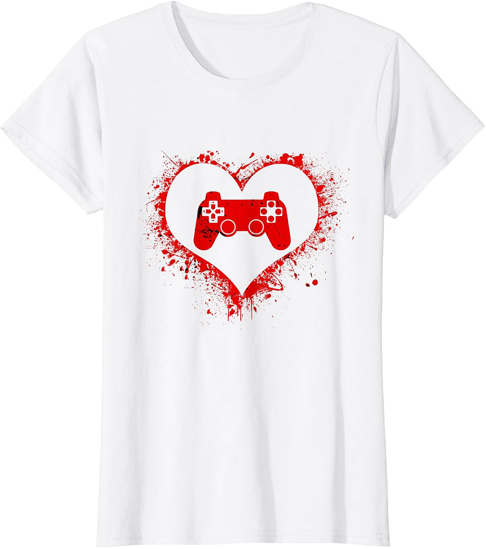Gamer Love Graphic Tee |Distressed Controller Unisex Shirt