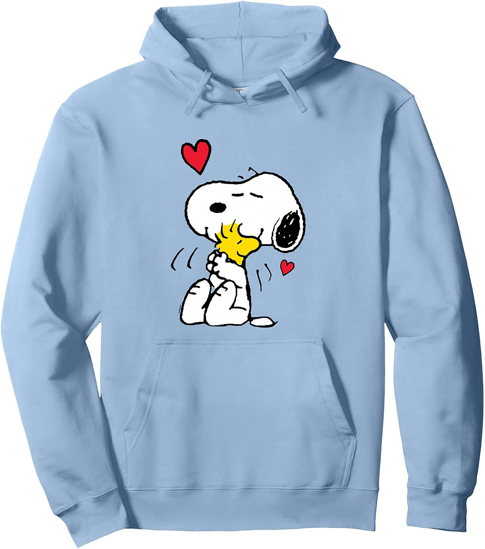 Snoopy & Woodstock Hugging Pullover Hoodie  Cozy Peanuts Gift
