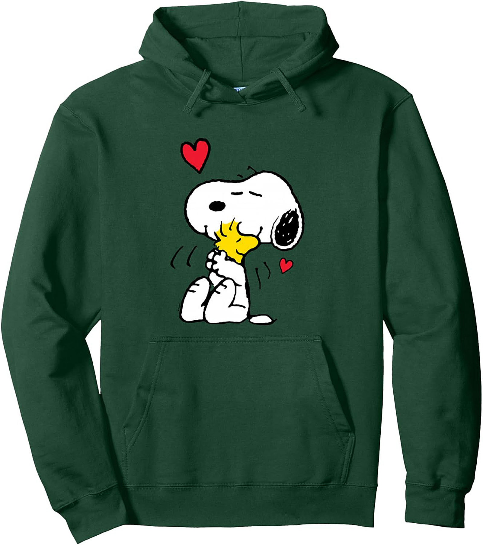 Snoopy & Woodstock Hugging Pullover Hoodie  Cozy Peanuts Gift
