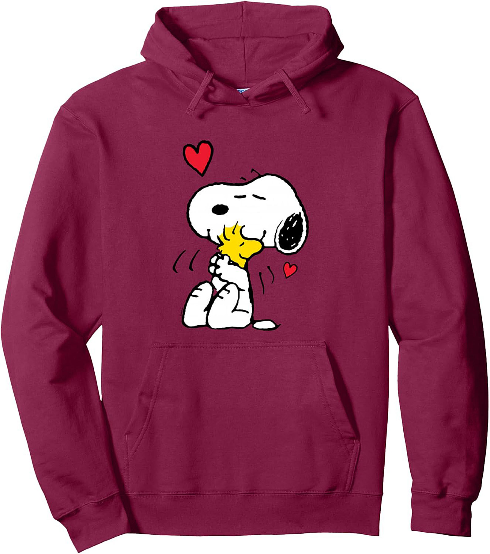 Snoopy & Woodstock Hugging Pullover Hoodie  Cozy Peanuts Gift