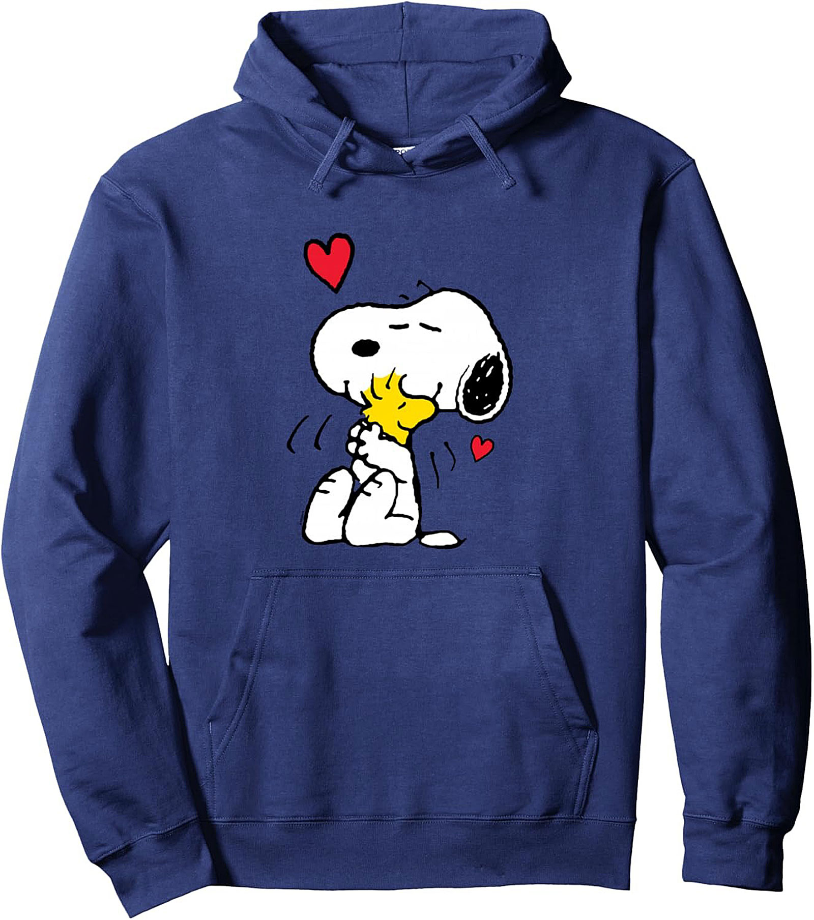Snoopy & Woodstock Hugging Pullover Hoodie  Cozy Peanuts Gift