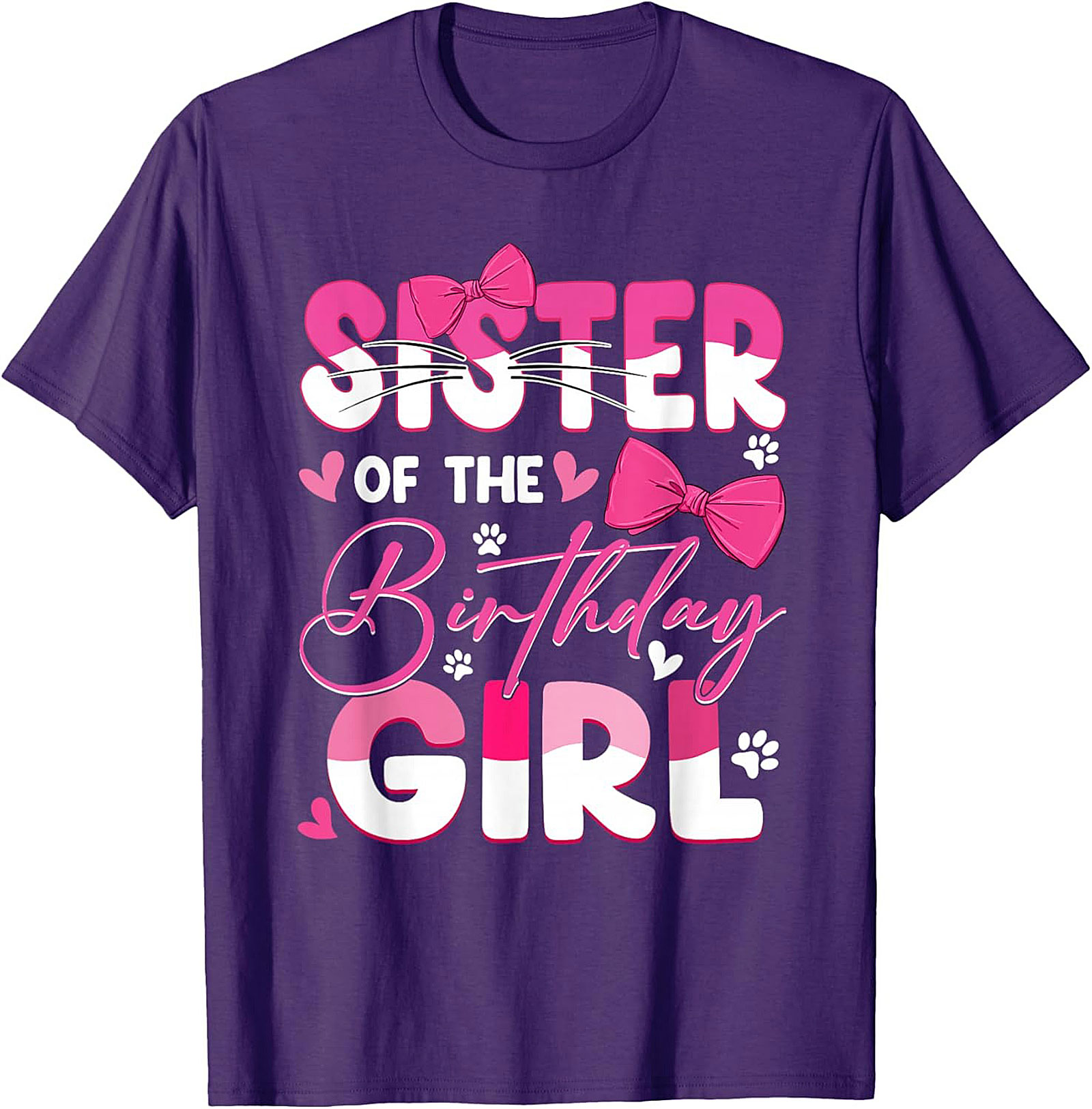 Sister of the Birthday Girl T-Shirt | Pink Graphic Tee
