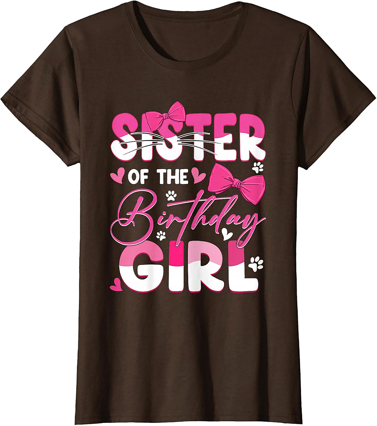 Sister of the Birthday Girl T-Shirt | Pink Graphic Tee
