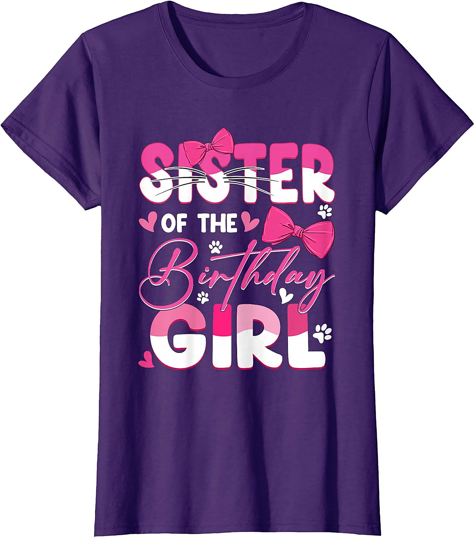 Sister of the Birthday Girl T-Shirt | Pink Graphic Tee