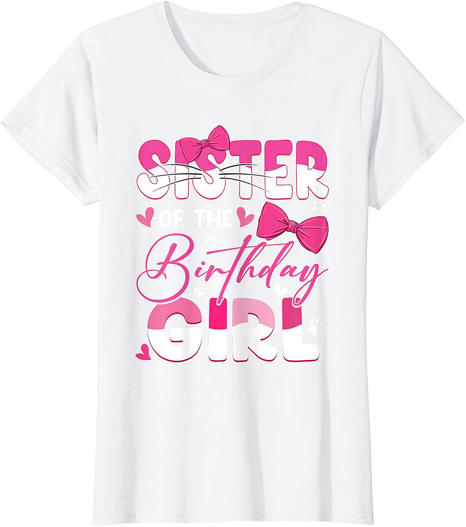 Sister of the Birthday Girl T-Shirt | Pink Graphic Tee