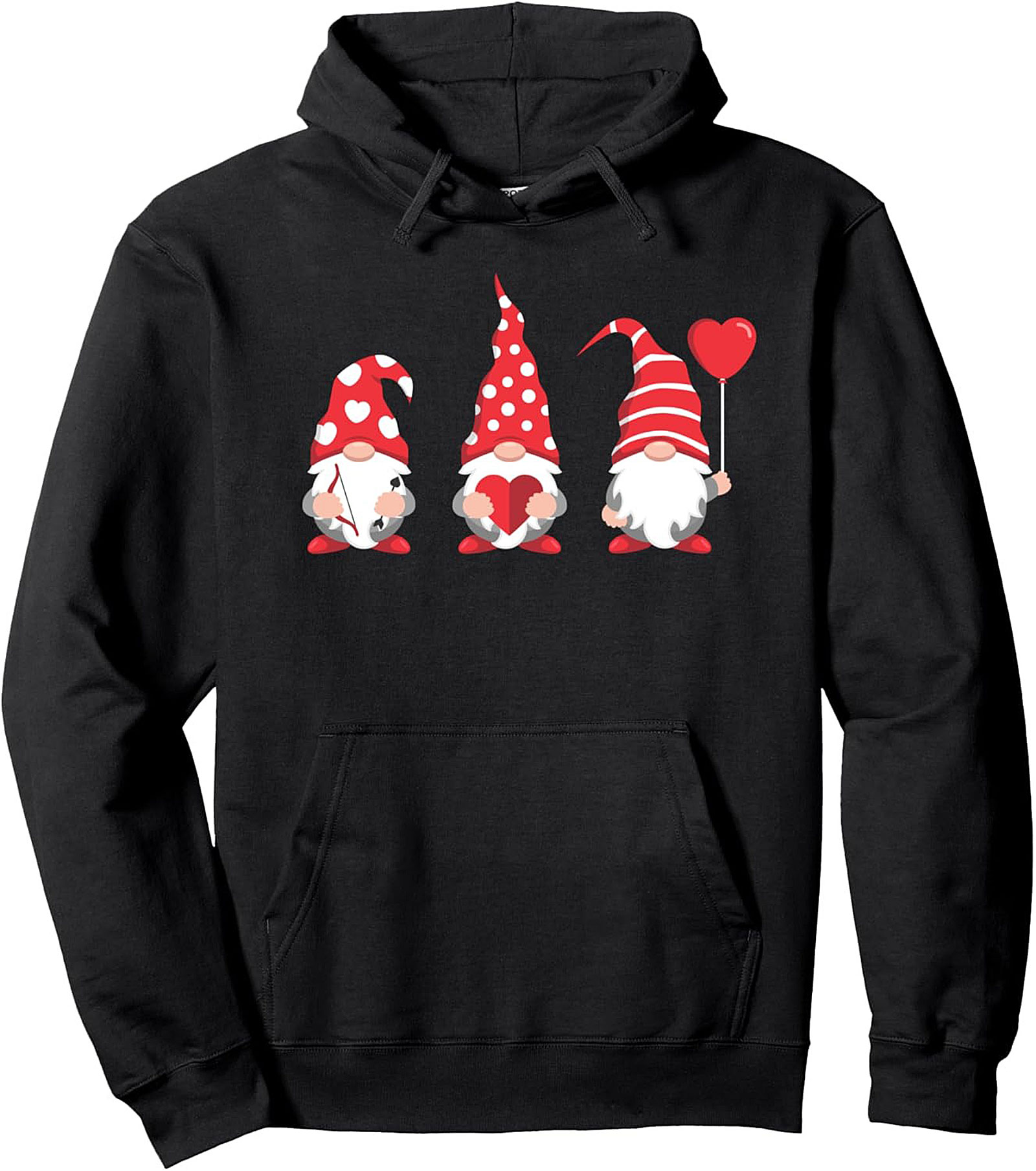 Cozy Valentine Gnome Pullover Hoodie Unisex Gift