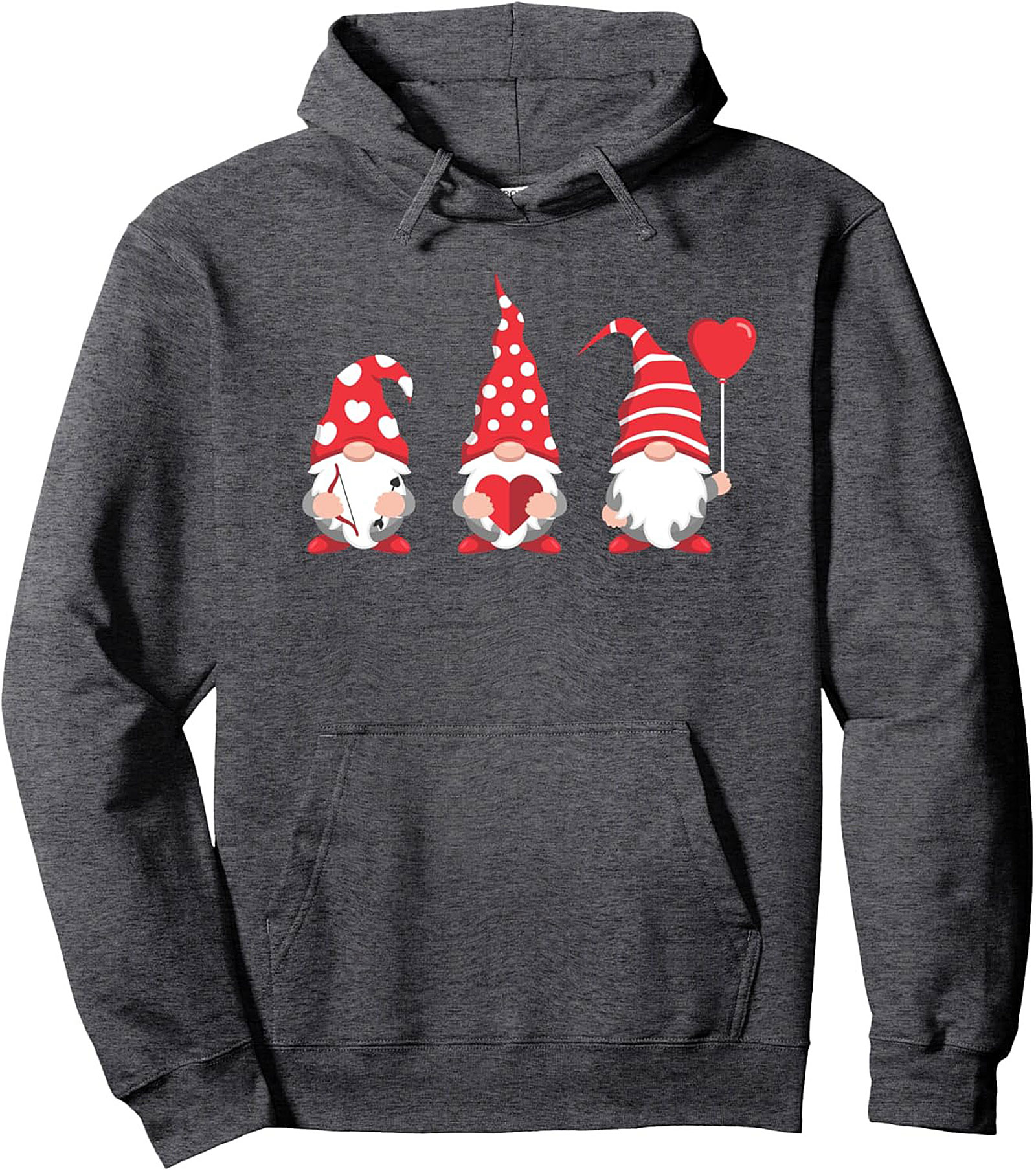 Cozy Valentine Gnome Pullover Hoodie Unisex Gift