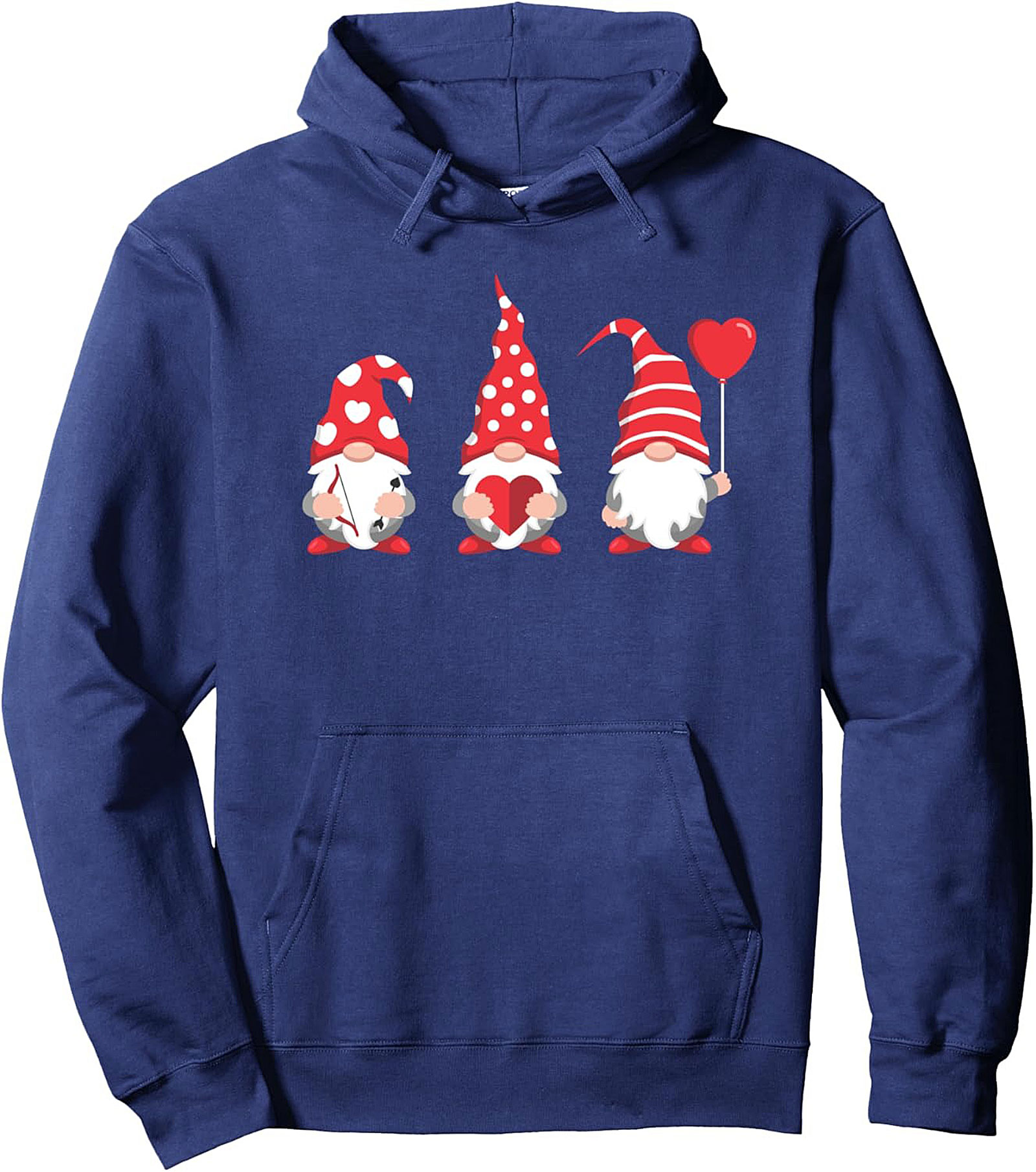 Cozy Valentine Gnome Pullover Hoodie Unisex Gift