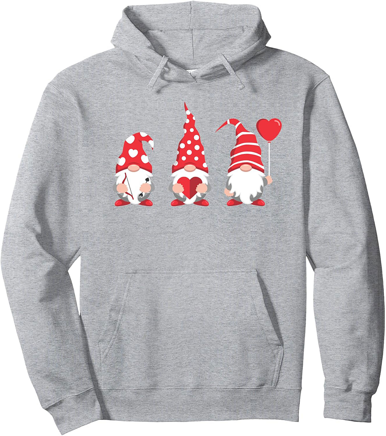 Cozy Valentine Gnome Pullover Hoodie Unisex Gift