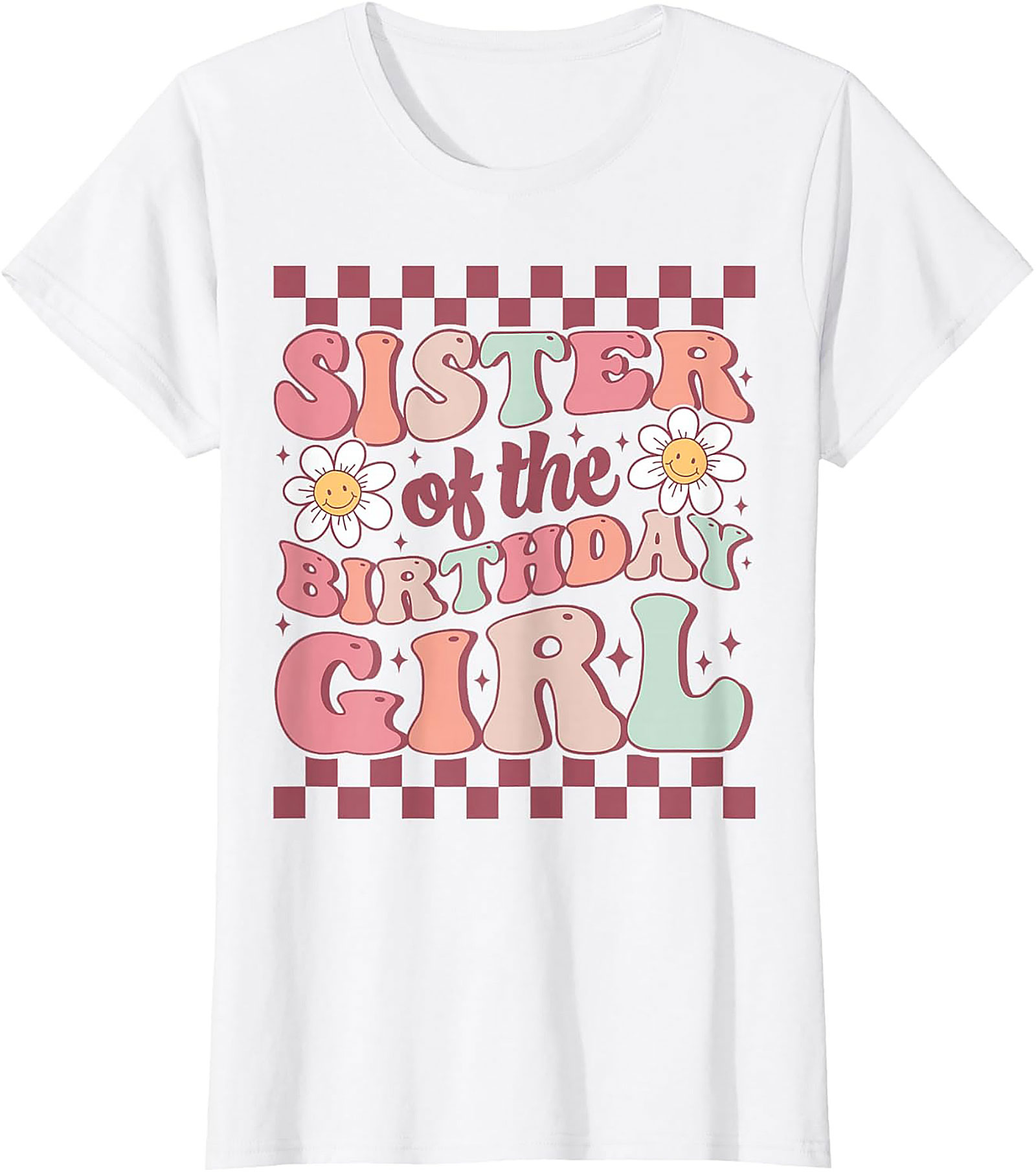 Sister of the Birthday Girl T-shirt | Groovy Retro Tee
