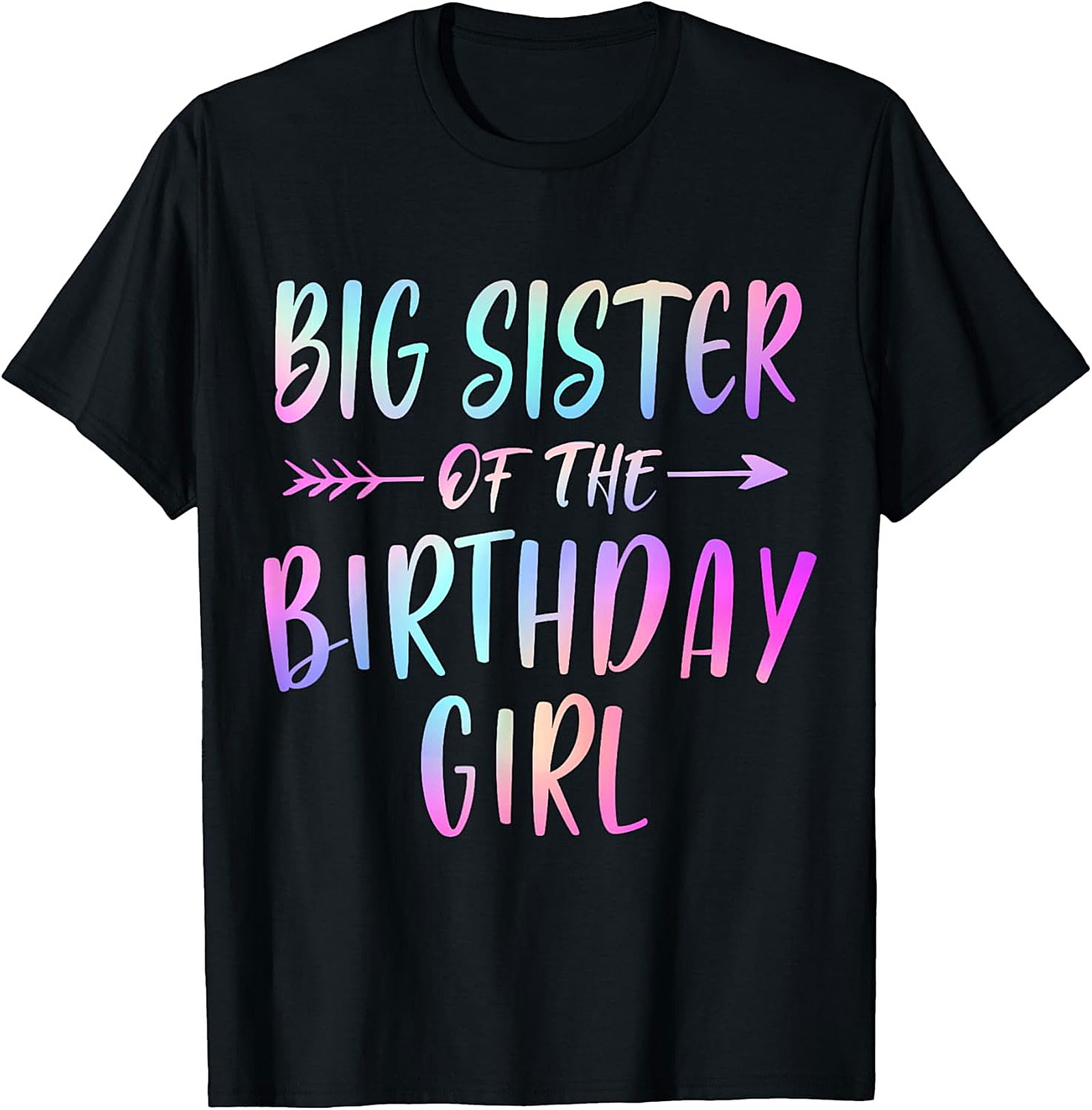 Big Sister of the Birthday Girl Shirt - Pastel Graphic Tee