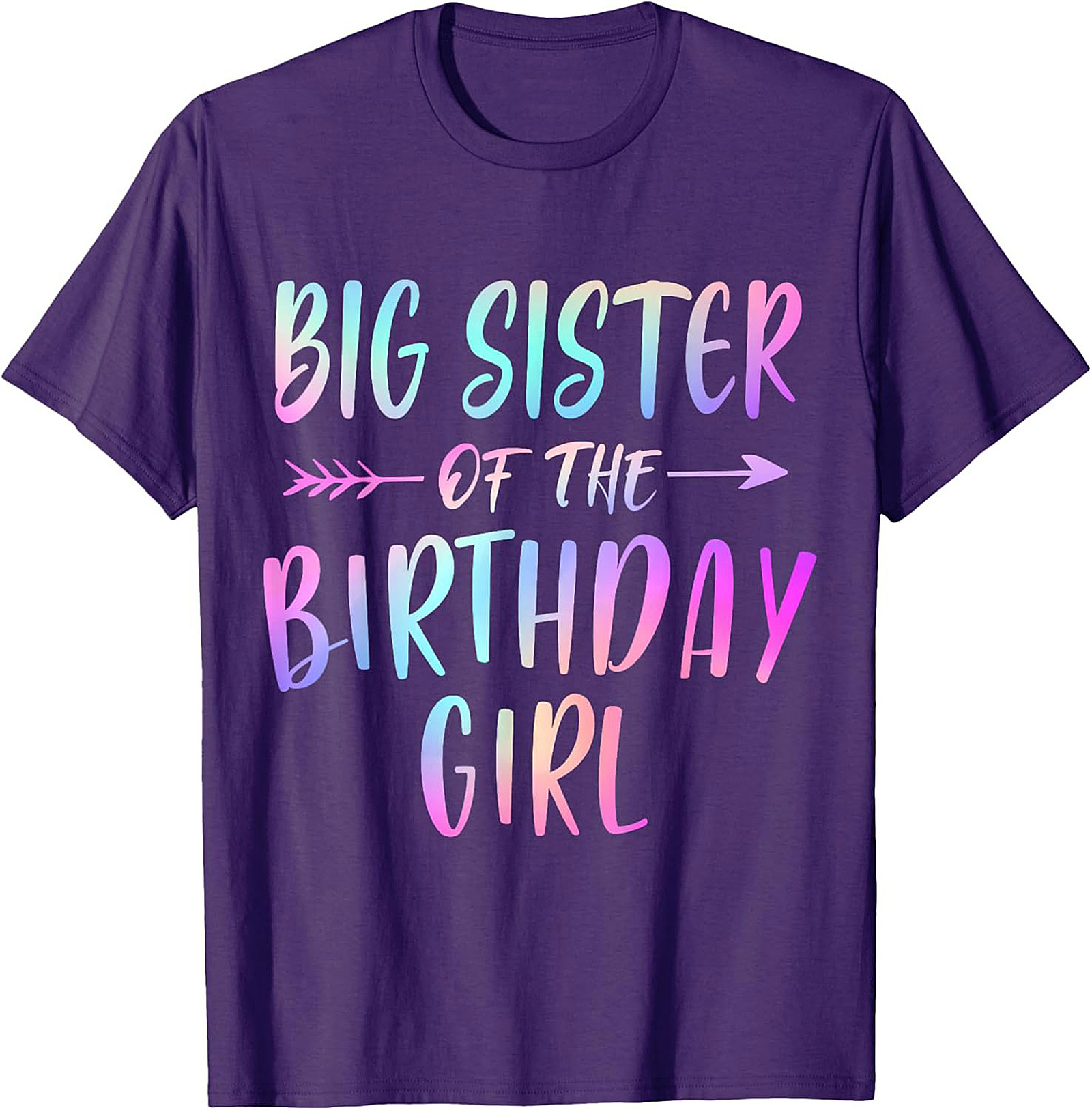 Big Sister of the Birthday Girl Shirt - Pastel Graphic Tee