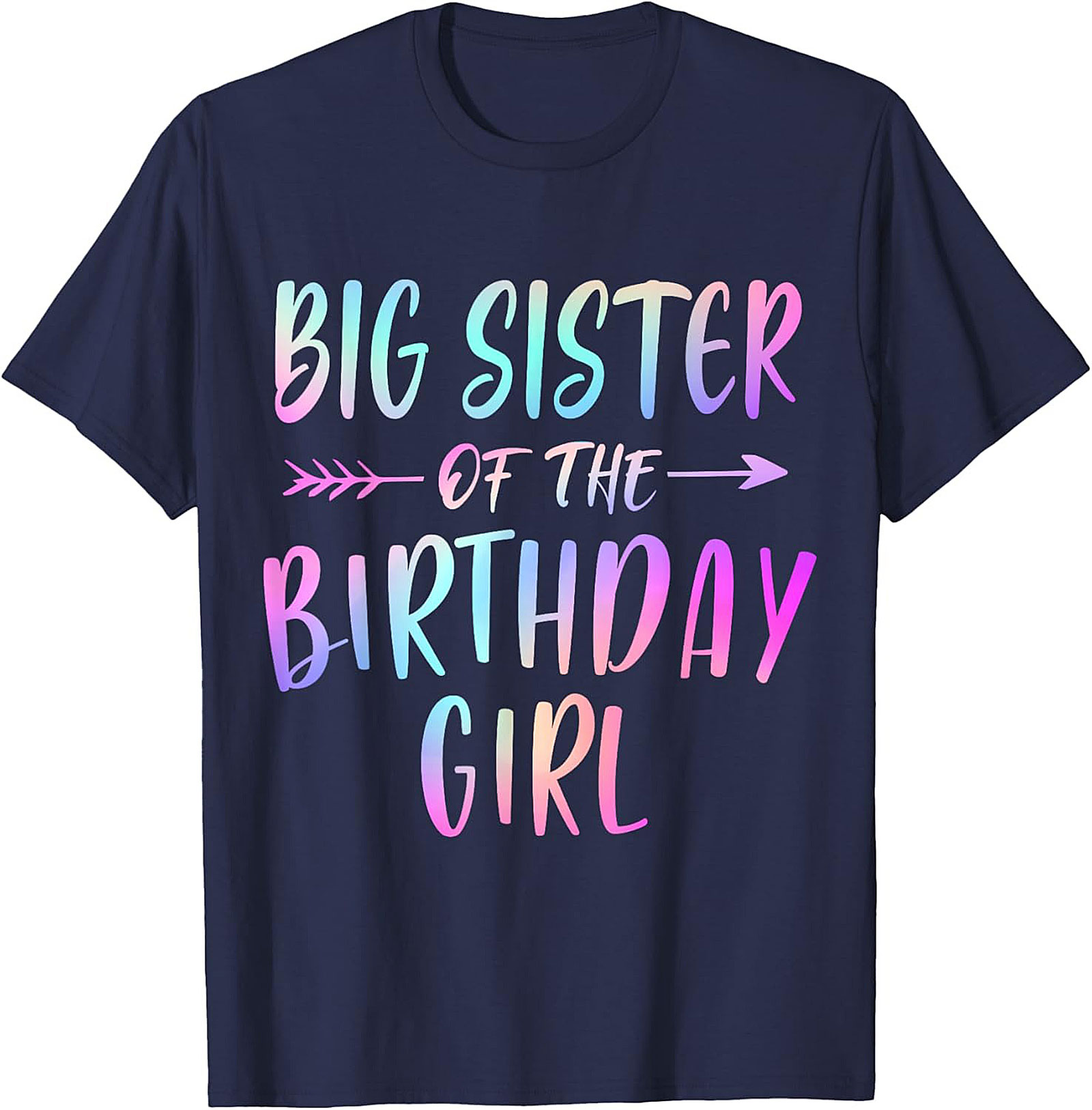 Big Sister of the Birthday Girl Shirt - Pastel Graphic Tee