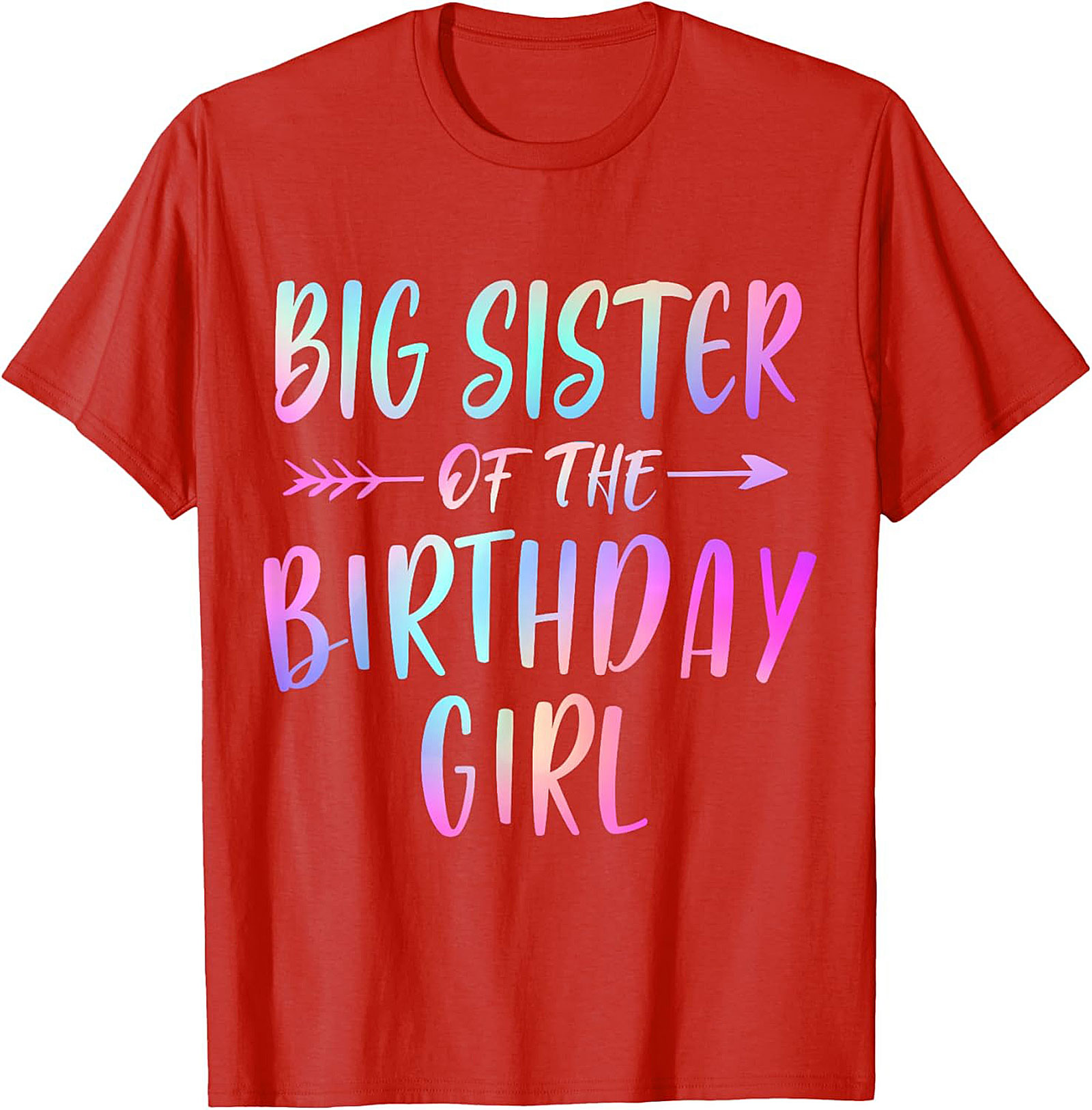 Big Sister of the Birthday Girl Shirt - Pastel Graphic Tee
