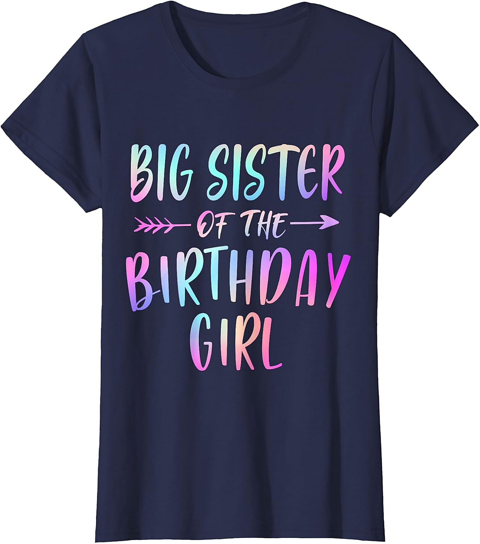 Big Sister of the Birthday Girl Shirt - Pastel Graphic Tee