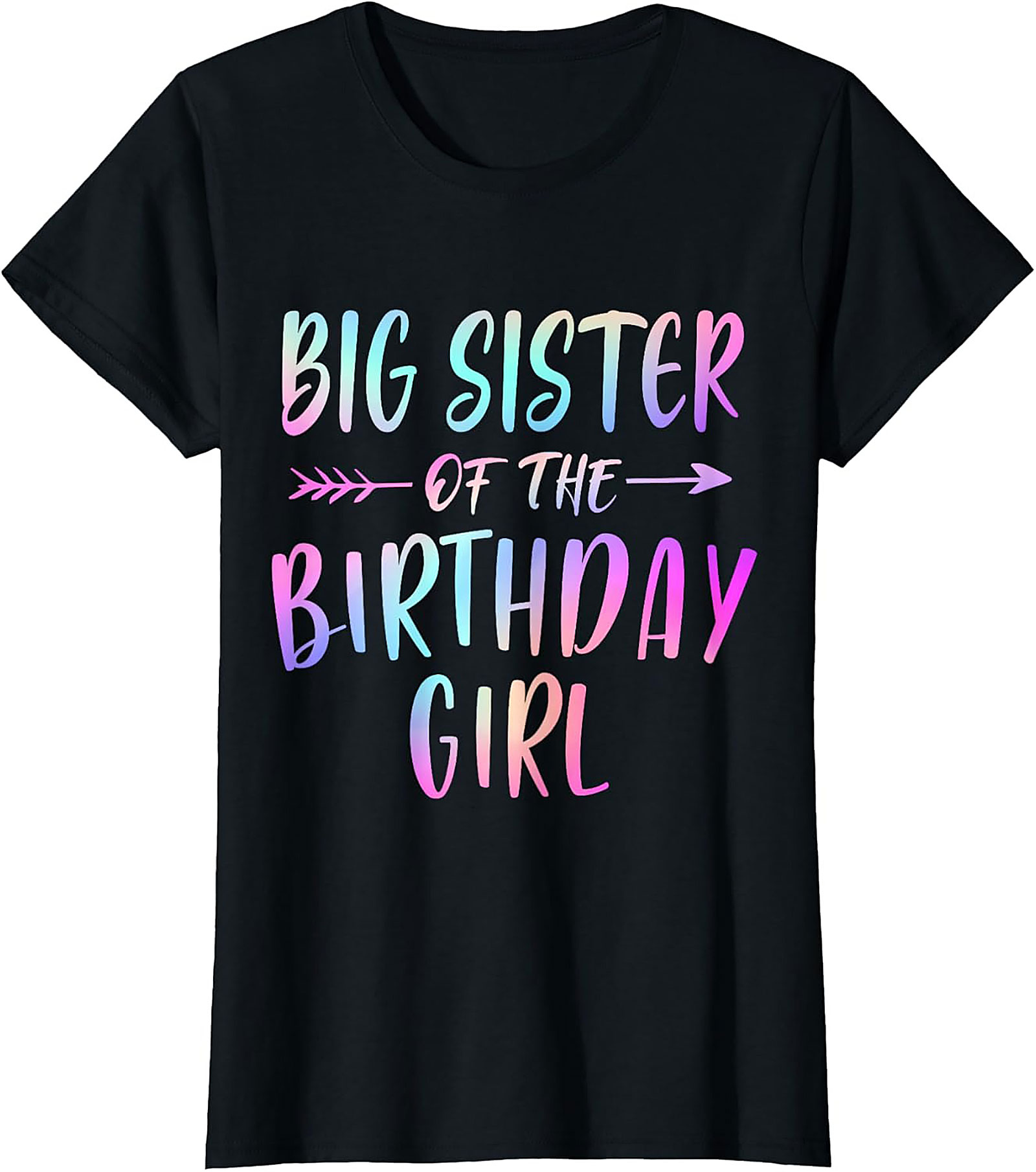 Big Sister of the Birthday Girl Shirt - Pastel Graphic Tee