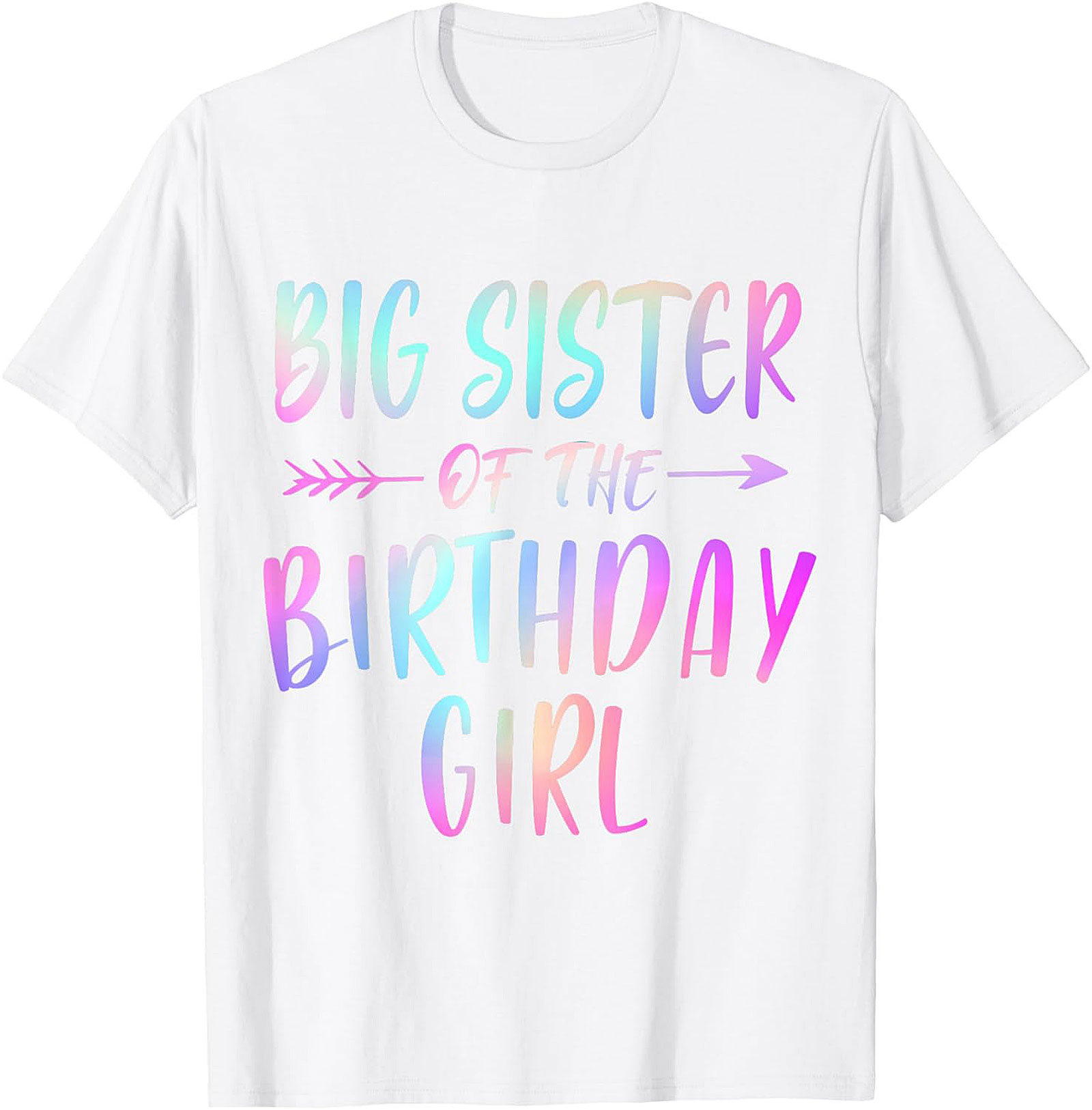 Big Sister of the Birthday Girl Shirt - Pastel Graphic Tee