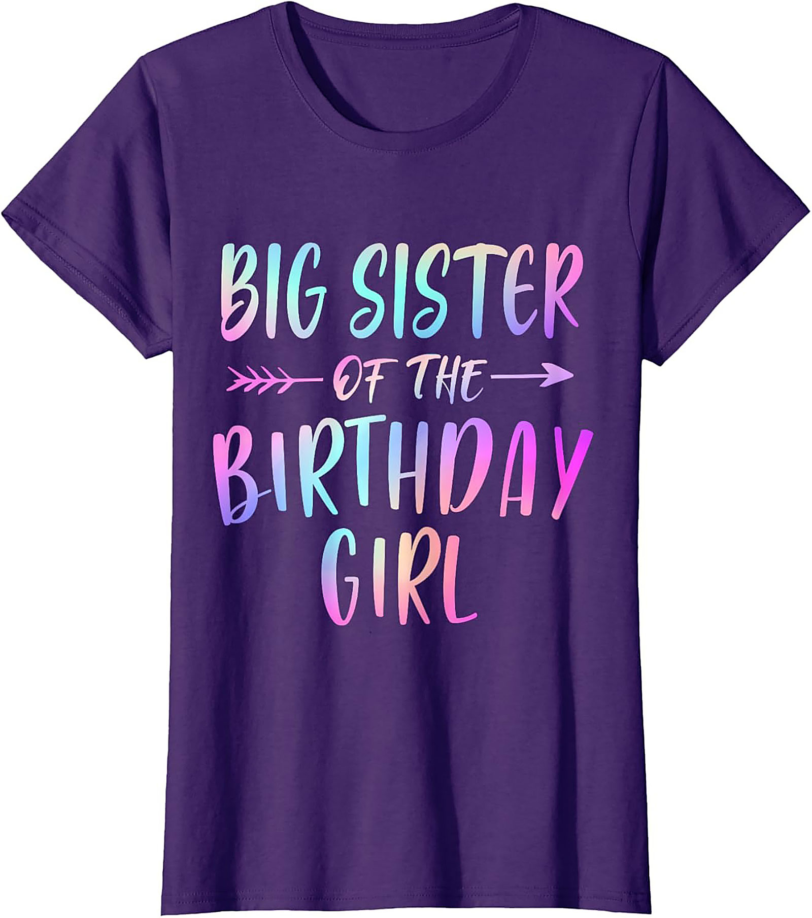 Big Sister of the Birthday Girl Shirt - Pastel Graphic Tee