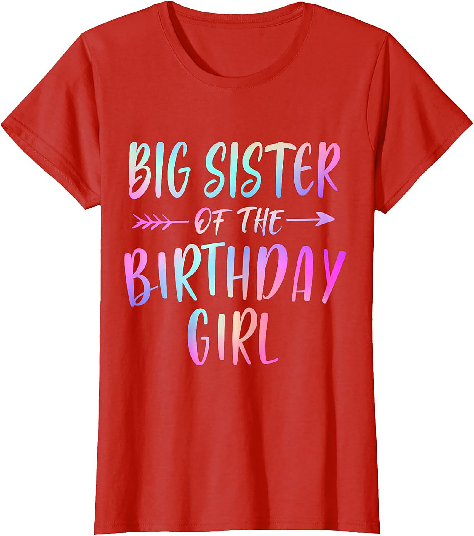 Big Sister of the Birthday Girl Shirt - Pastel Graphic Tee