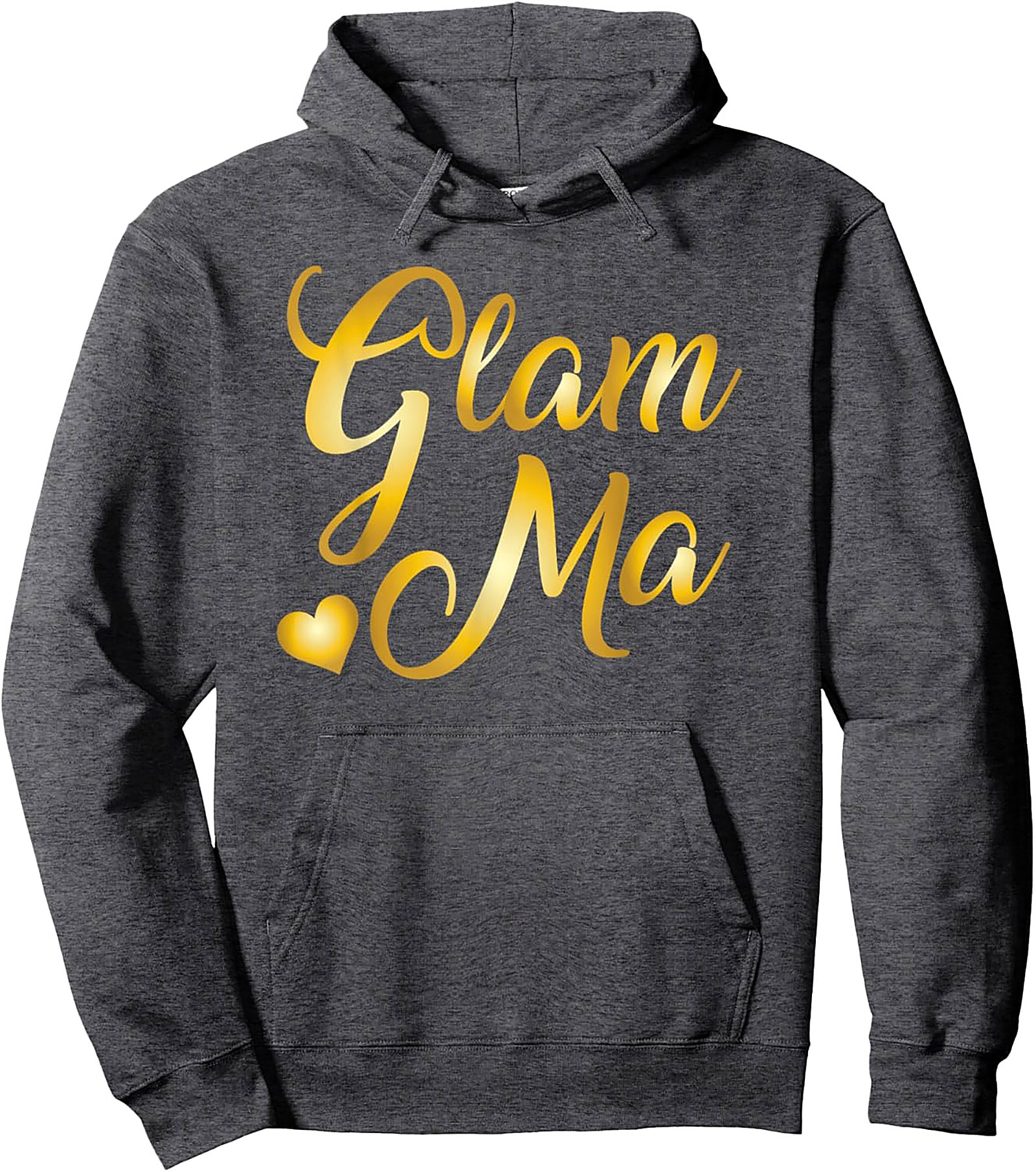 Glam Ma Pullover Hoodie Cozy Gold Script Graphic Gift