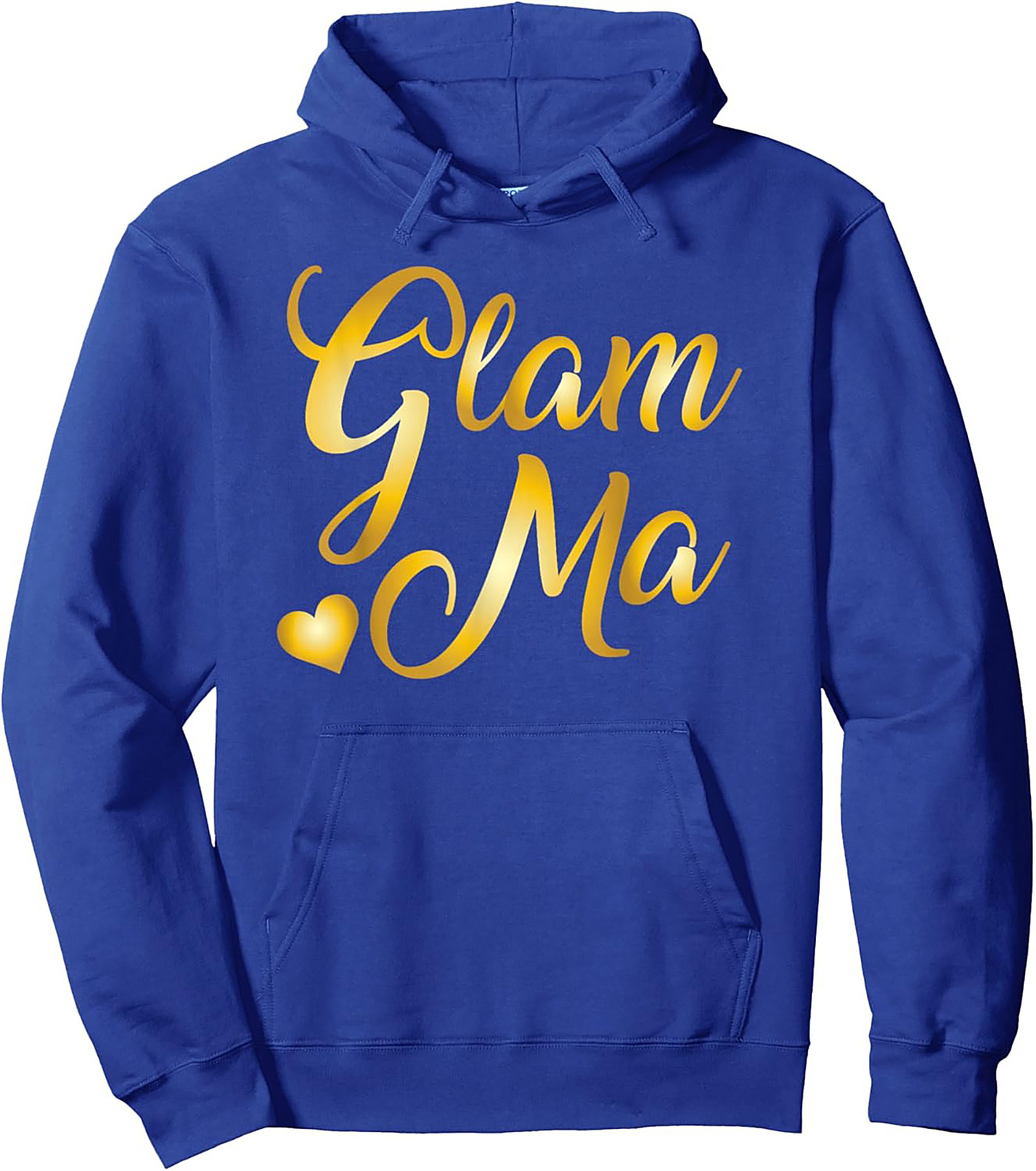 Glam Ma Pullover Hoodie Cozy Gold Script Graphic Gift