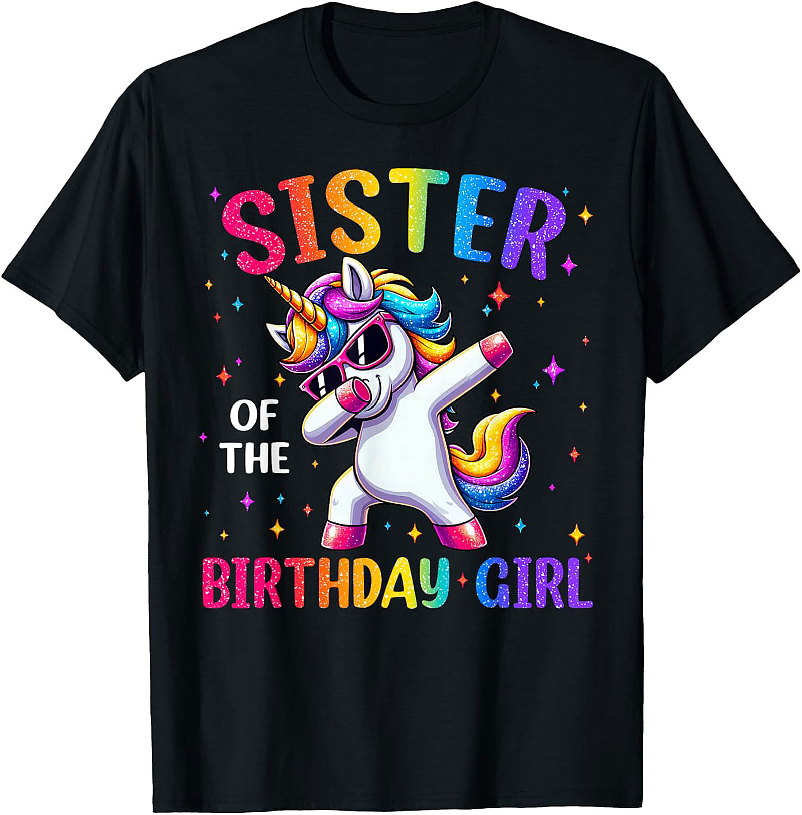 Sister of the Birthday Girl T-shirt | Unicorn Graphic Tee