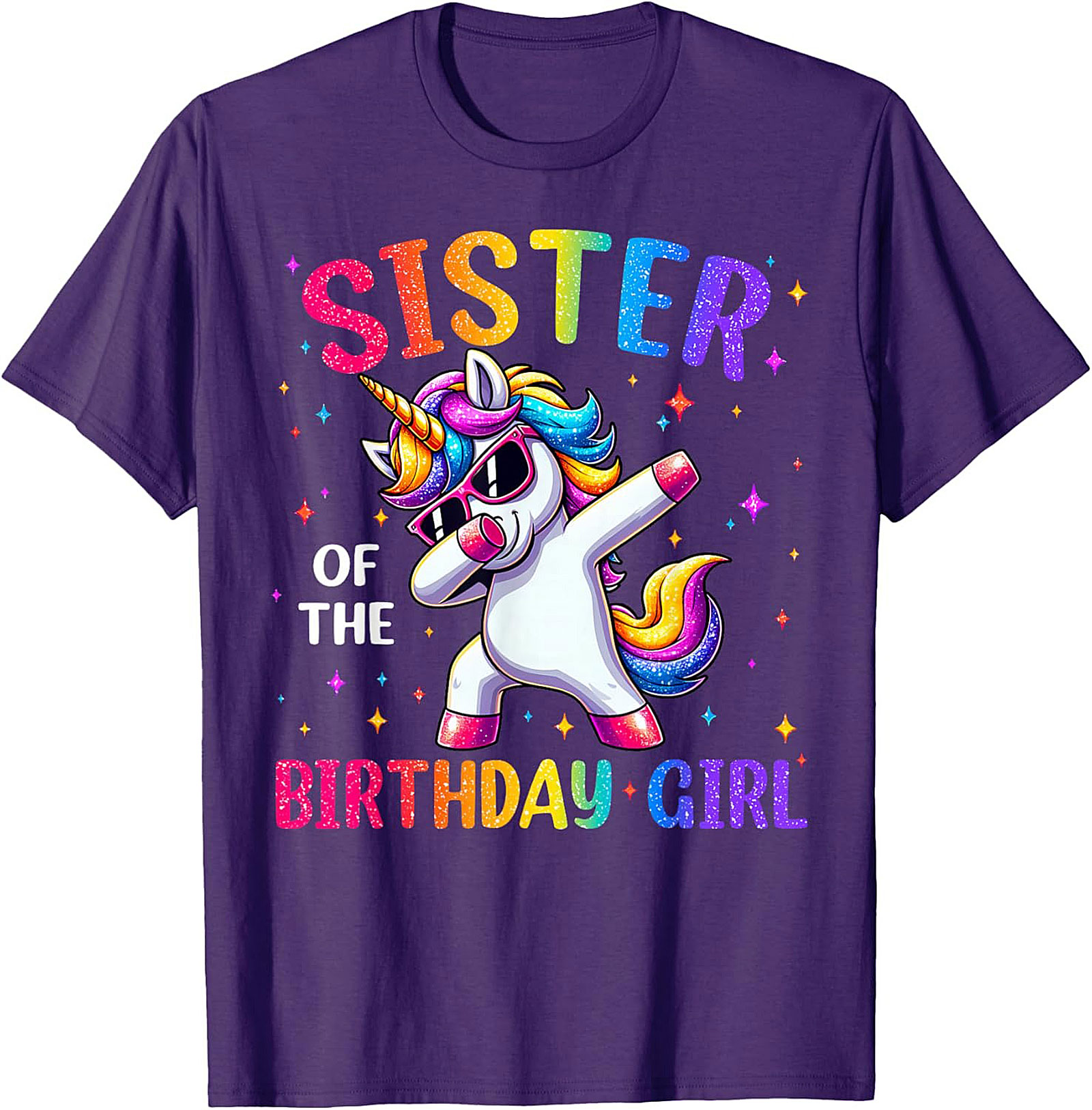 Sister of the Birthday Girl T-shirt | Unicorn Graphic Tee