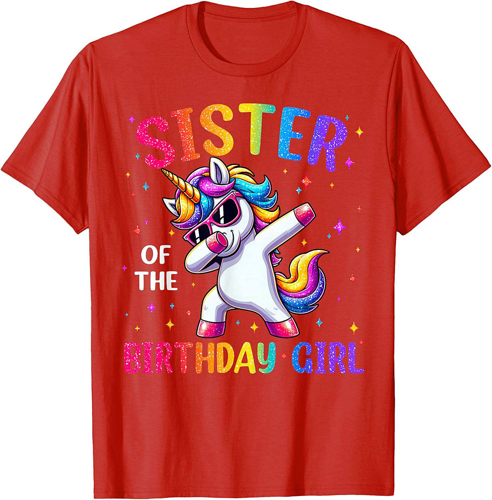 Sister of the Birthday Girl T-shirt | Unicorn Graphic Tee