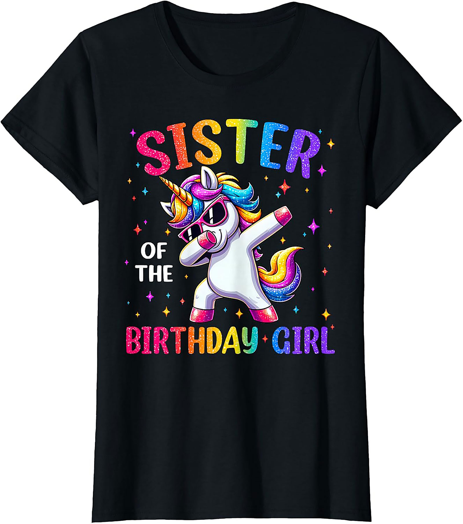 Sister of the Birthday Girl T-shirt | Unicorn Graphic Tee