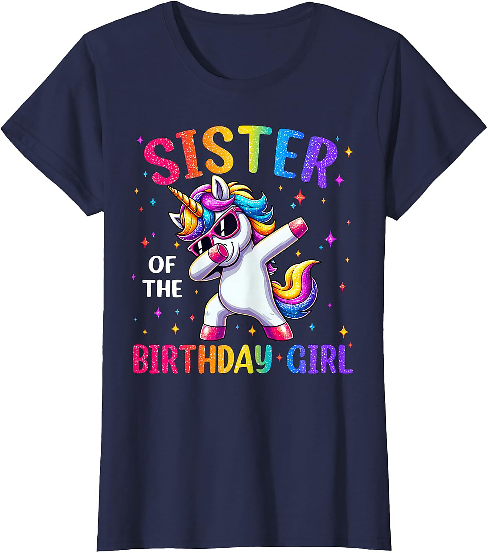 Sister of the Birthday Girl T-shirt | Unicorn Graphic Tee