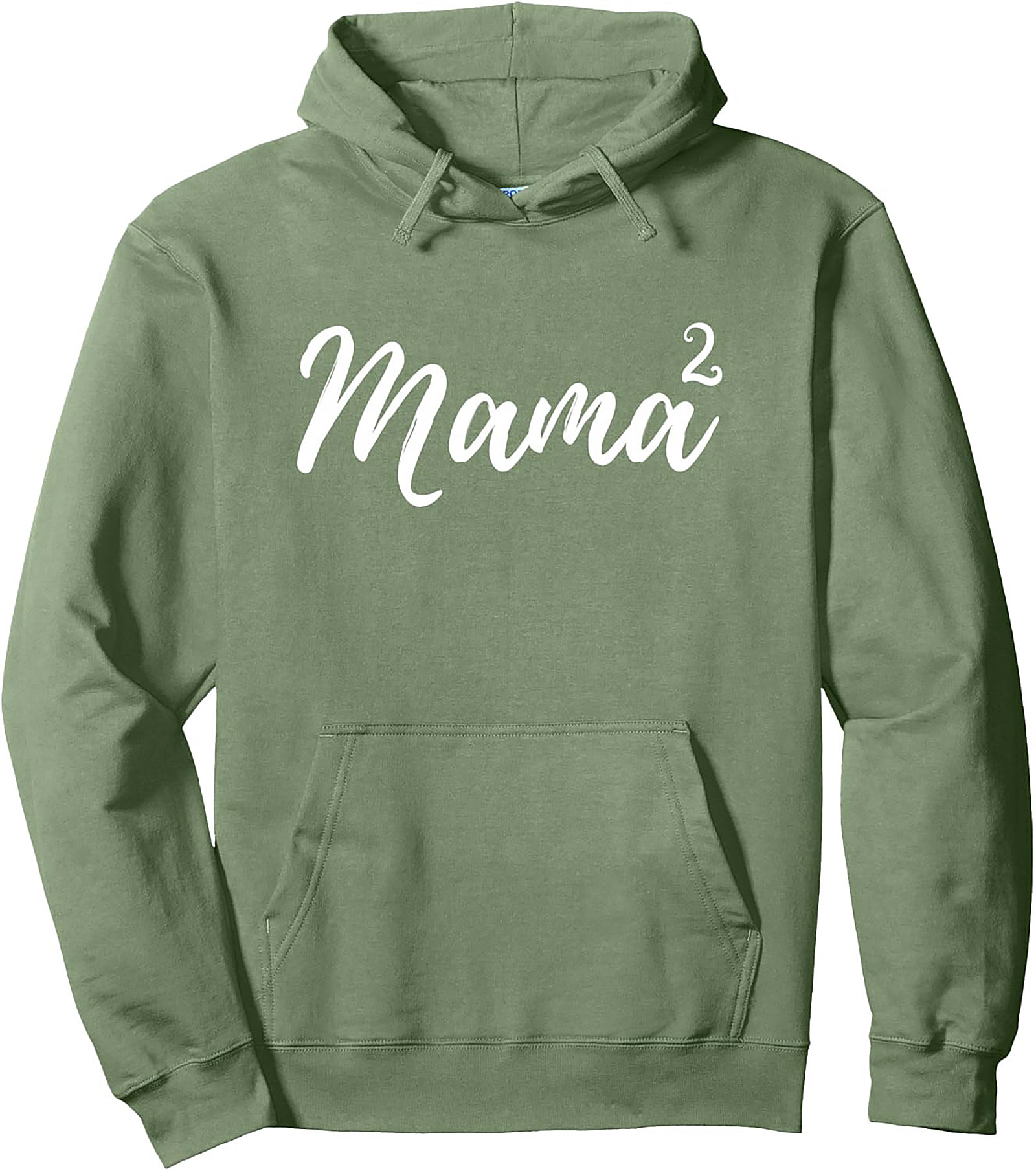 Mama Squared Pullover Hoodie Cozy Mother of Two Gift