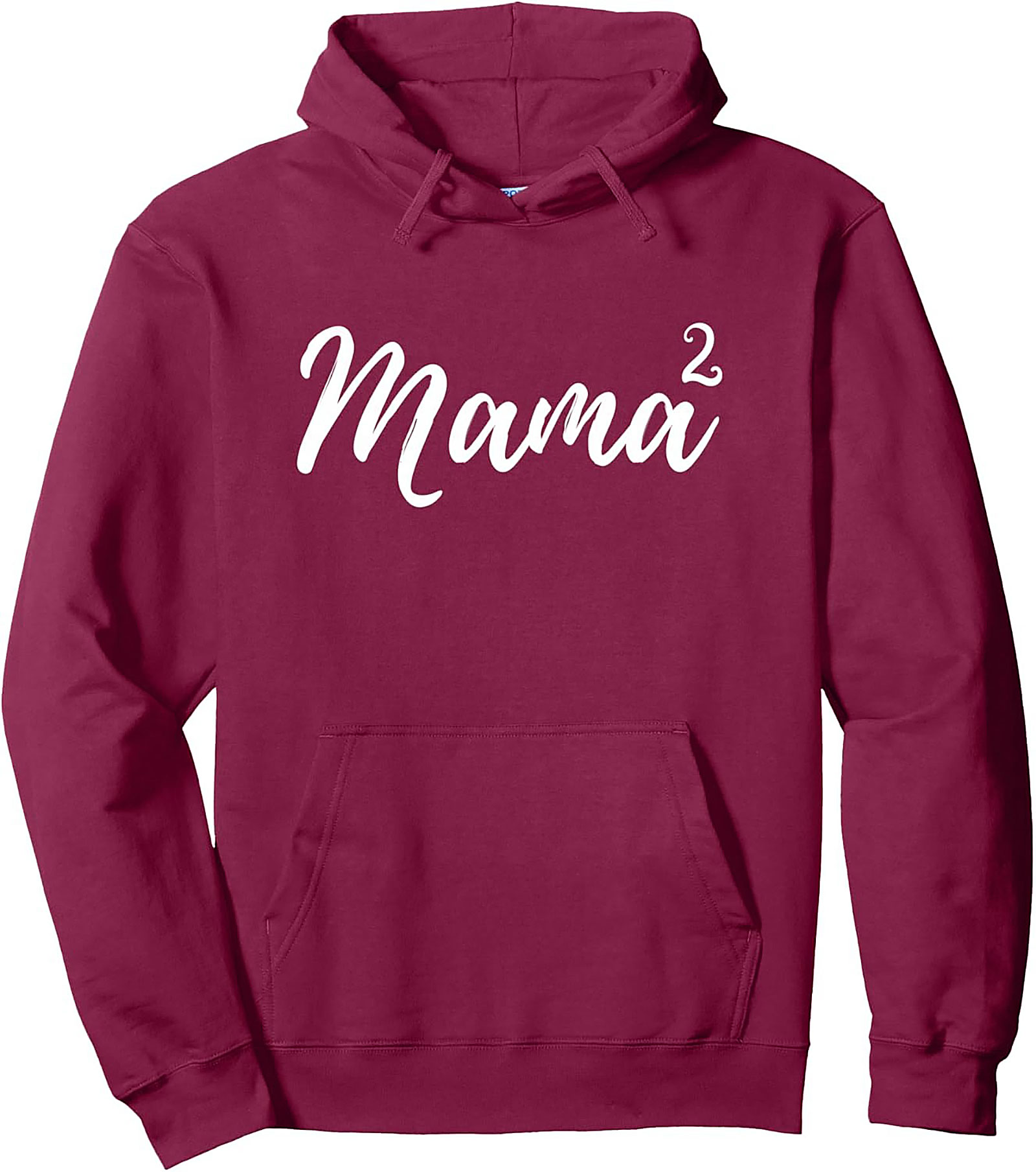 Mama Squared Pullover Hoodie Cozy Mother of Two Gift