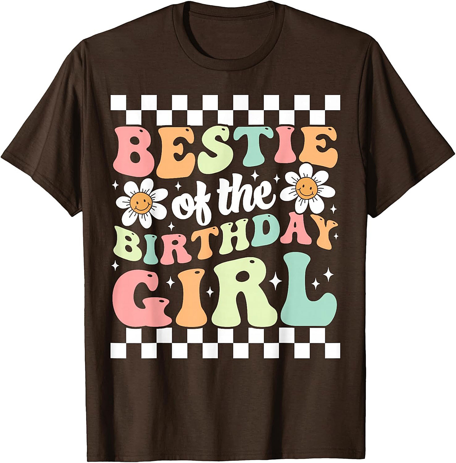 Groovy Bestie Birthday Girl T-shirt | Retro Friends Tee Gift