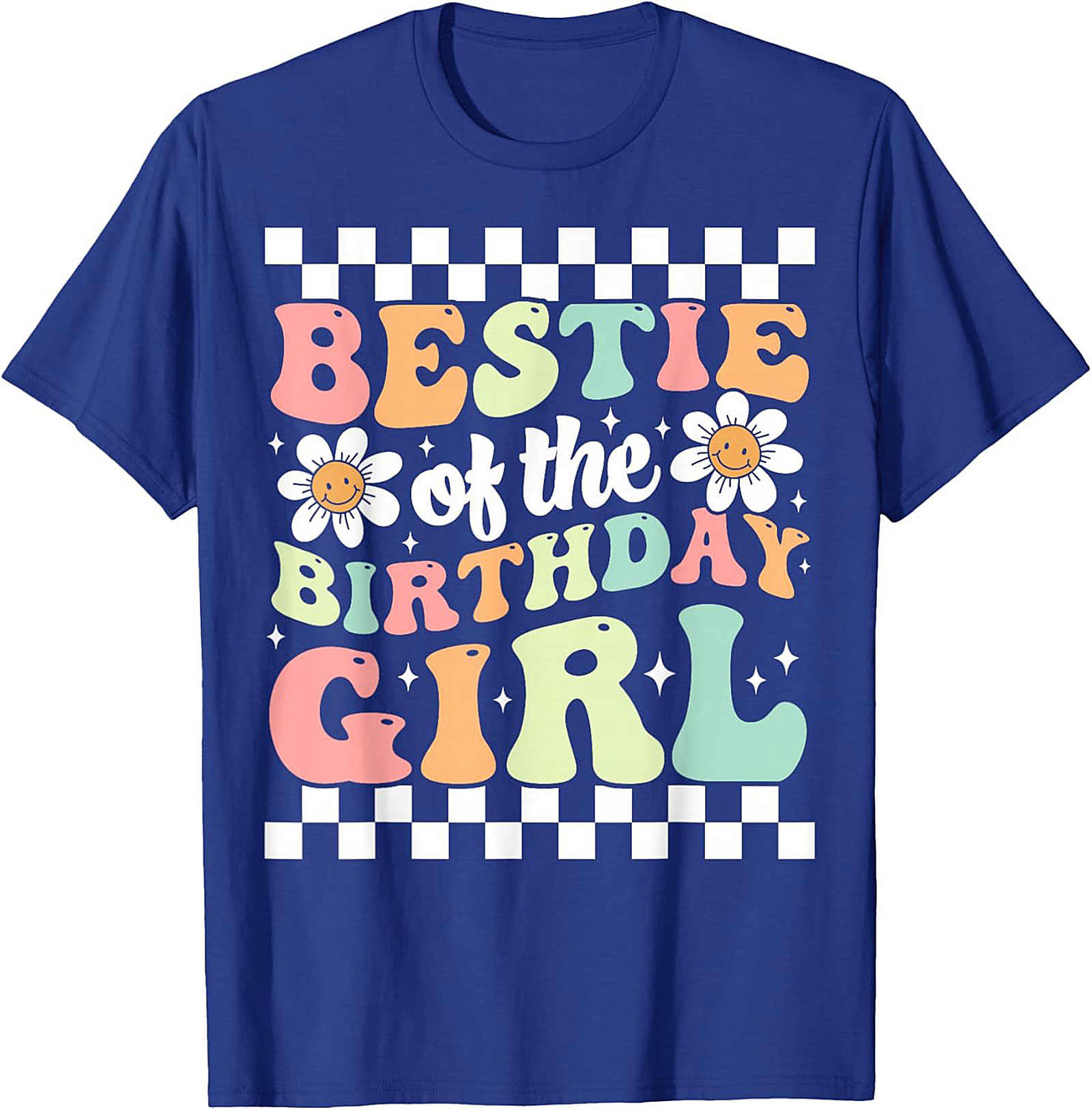 Groovy Bestie Birthday Girl T-shirt | Retro Friends Tee Gift