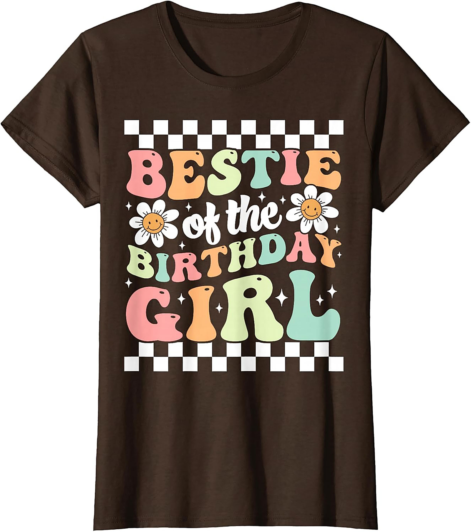 Groovy Bestie Birthday Girl T-shirt | Retro Friends Tee Gift