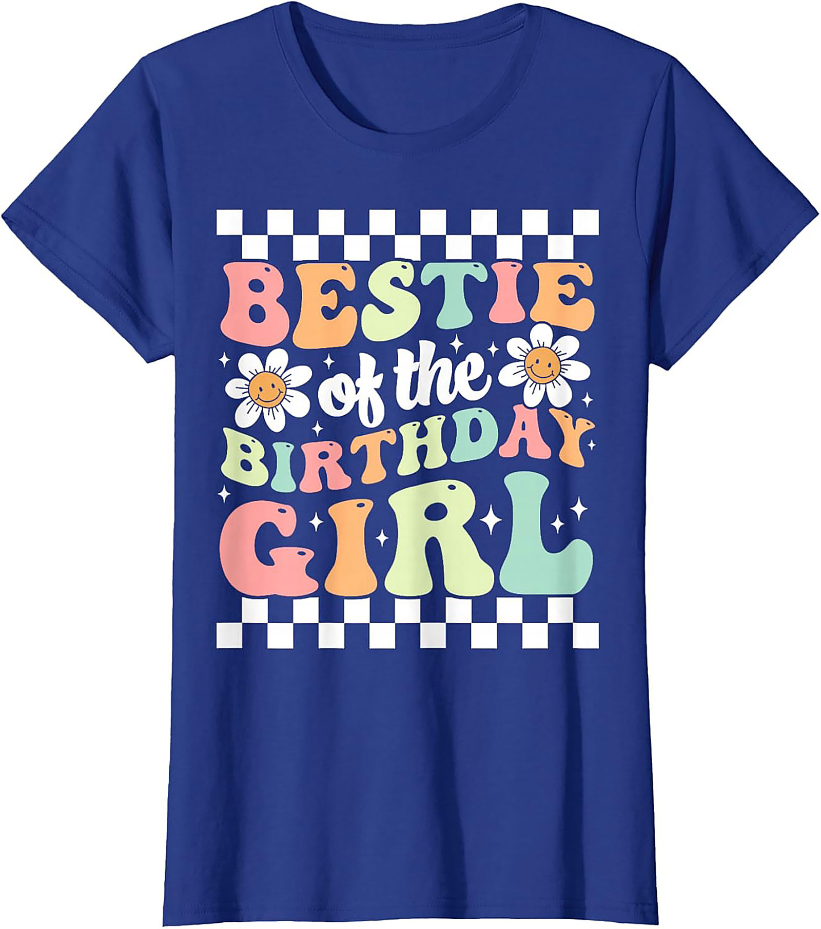 Groovy Bestie Birthday Girl T-shirt | Retro Friends Tee Gift