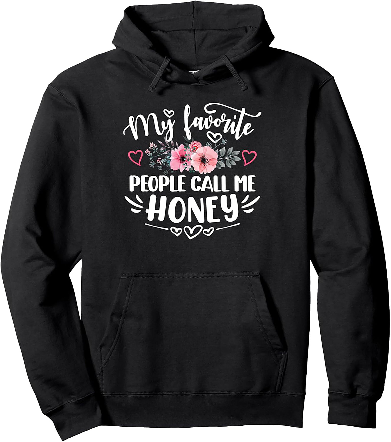 Honey Floral Pullover Hoodie Cozy Unisex Gift Idea