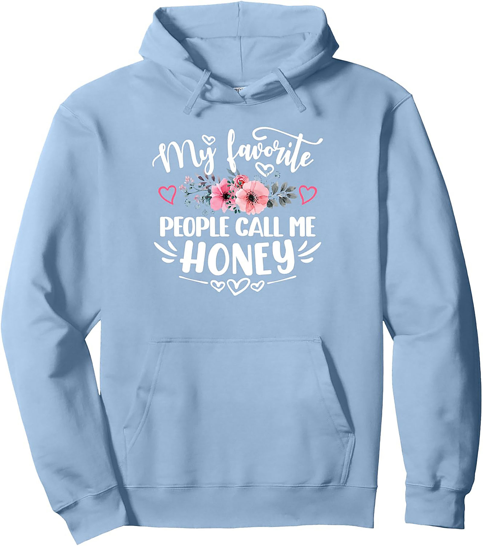 Honey Floral Pullover Hoodie Cozy Unisex Gift Idea