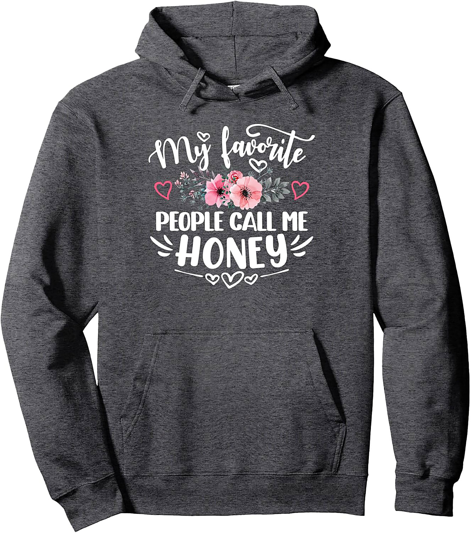 Honey Floral Pullover Hoodie Cozy Unisex Gift Idea