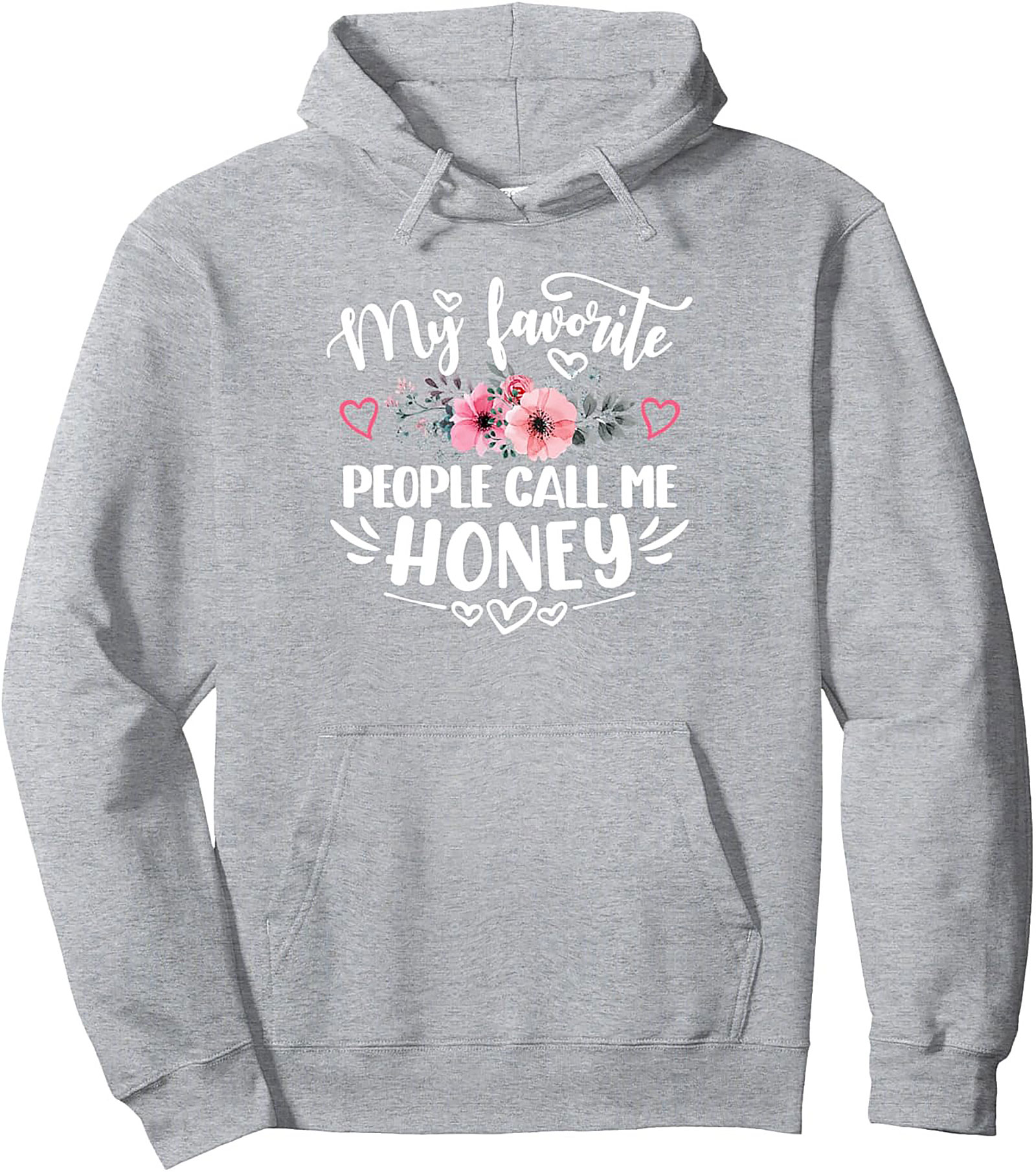 Honey Floral Pullover Hoodie Cozy Unisex Gift Idea