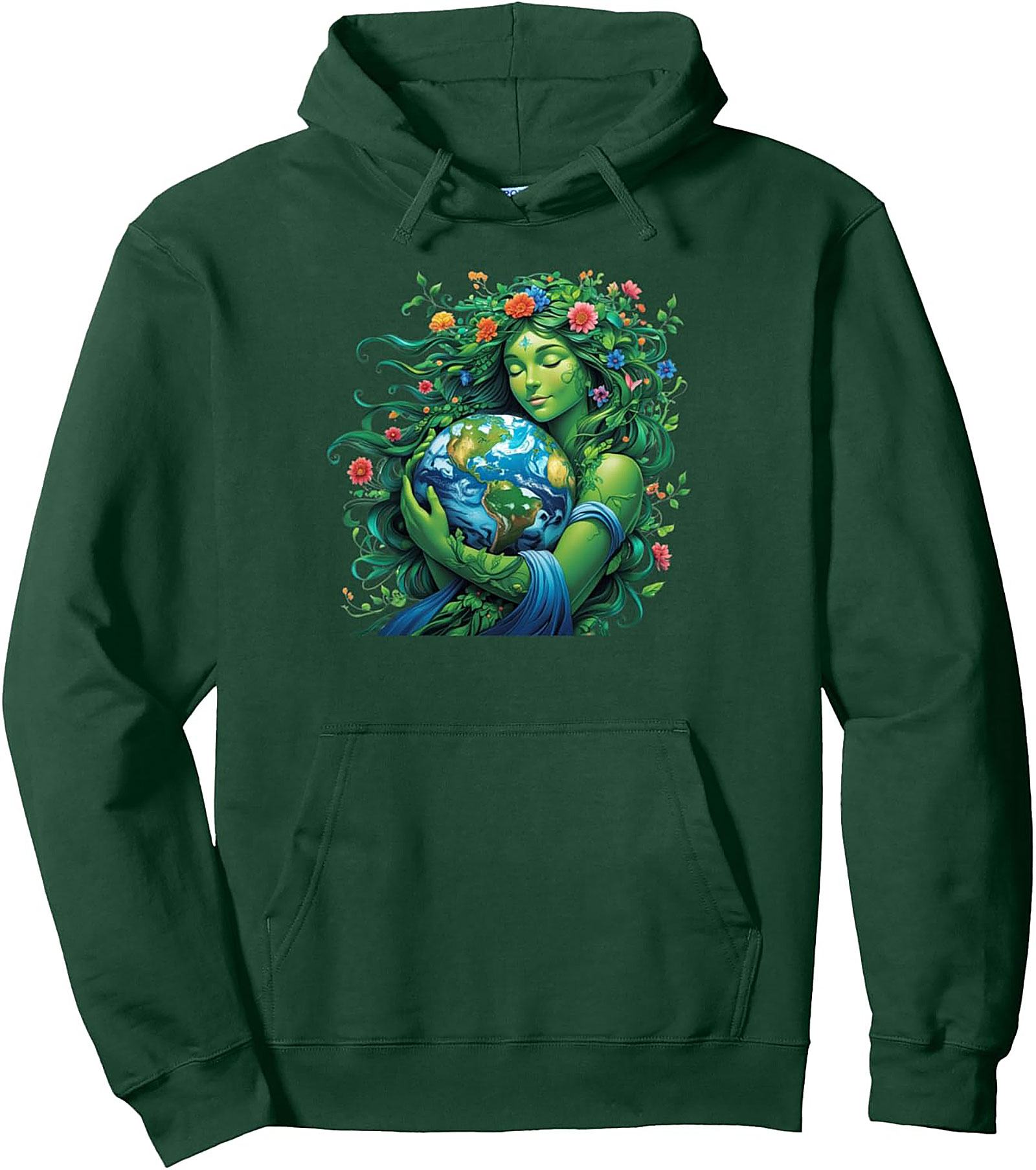 Mother Earth Gaia Pullover Hoodie - Fantasy Graphic