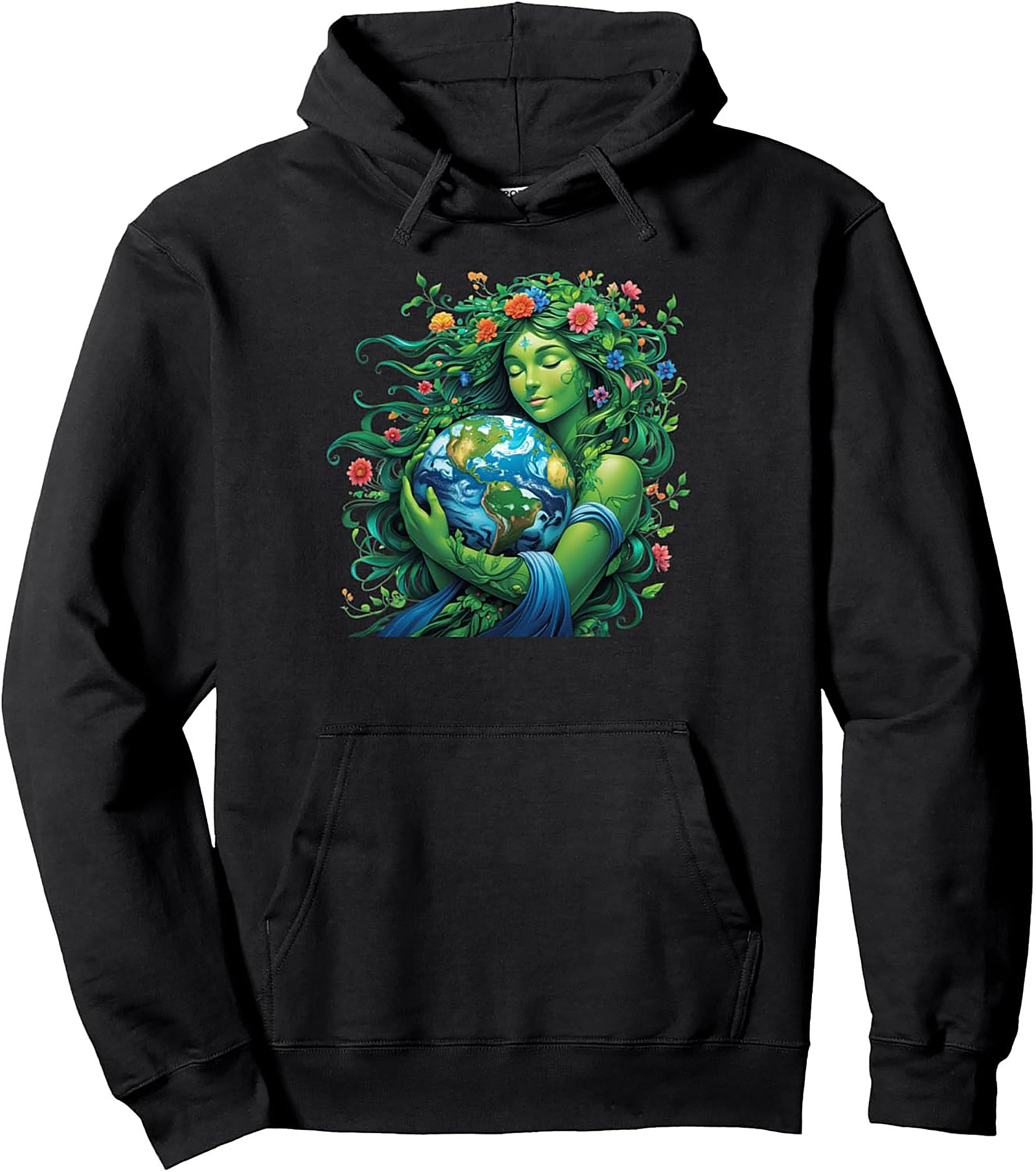 Mother Earth Gaia Pullover Hoodie - Fantasy Graphic