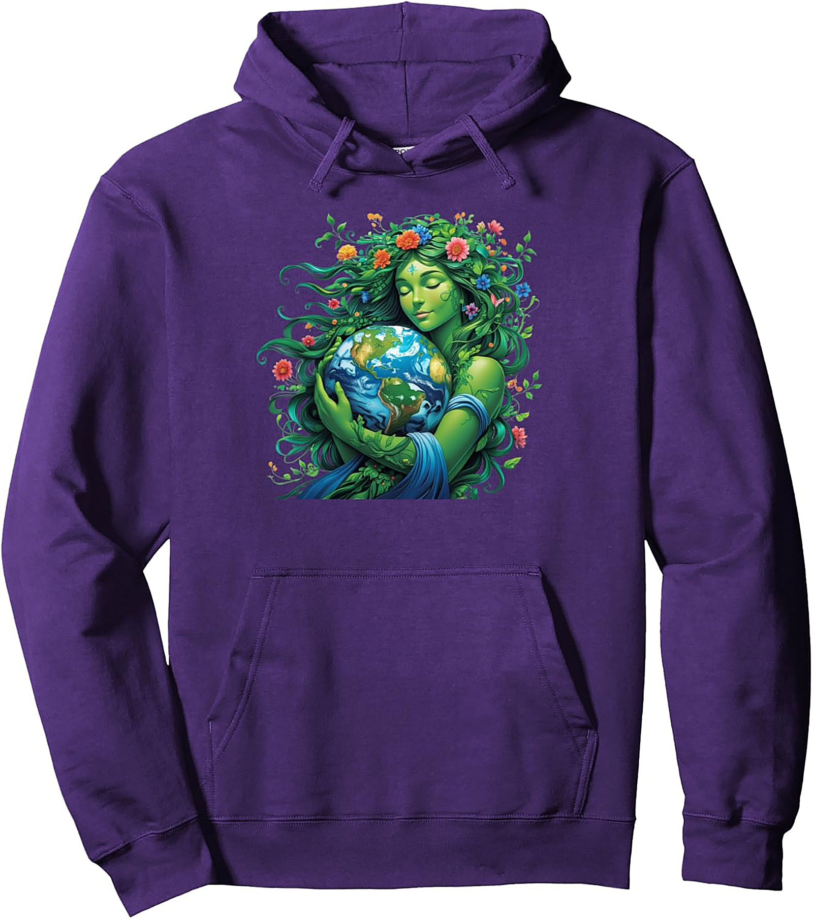 Mother Earth Gaia Pullover Hoodie - Fantasy Graphic