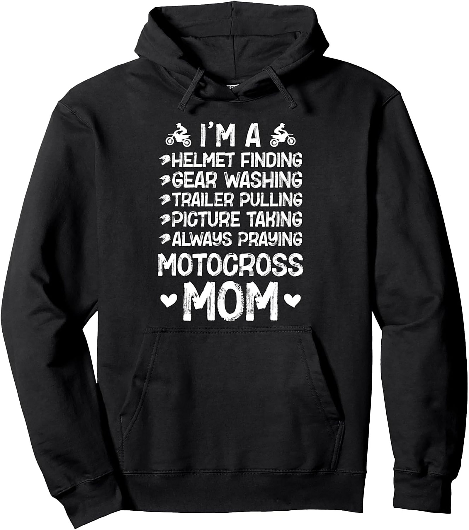 Motocross Mom Pullover Hoodie Cozy Racing Mom Gift